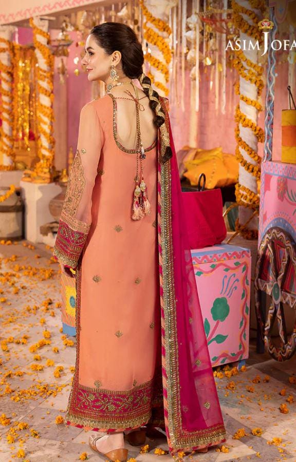 Eid Dress For Womens – Wedding Festival Salwar Kameez Suits Luxury Embroidered Chiffon Pakistani Eid Partywear Suit In Large Size