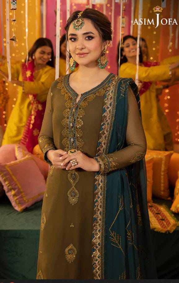 Eid Dress For Womens – Wedding Festival Salwar Kameez Suits Luxury Embroidered Chiffon Pakistani Eid Partywear Suit In Large Size