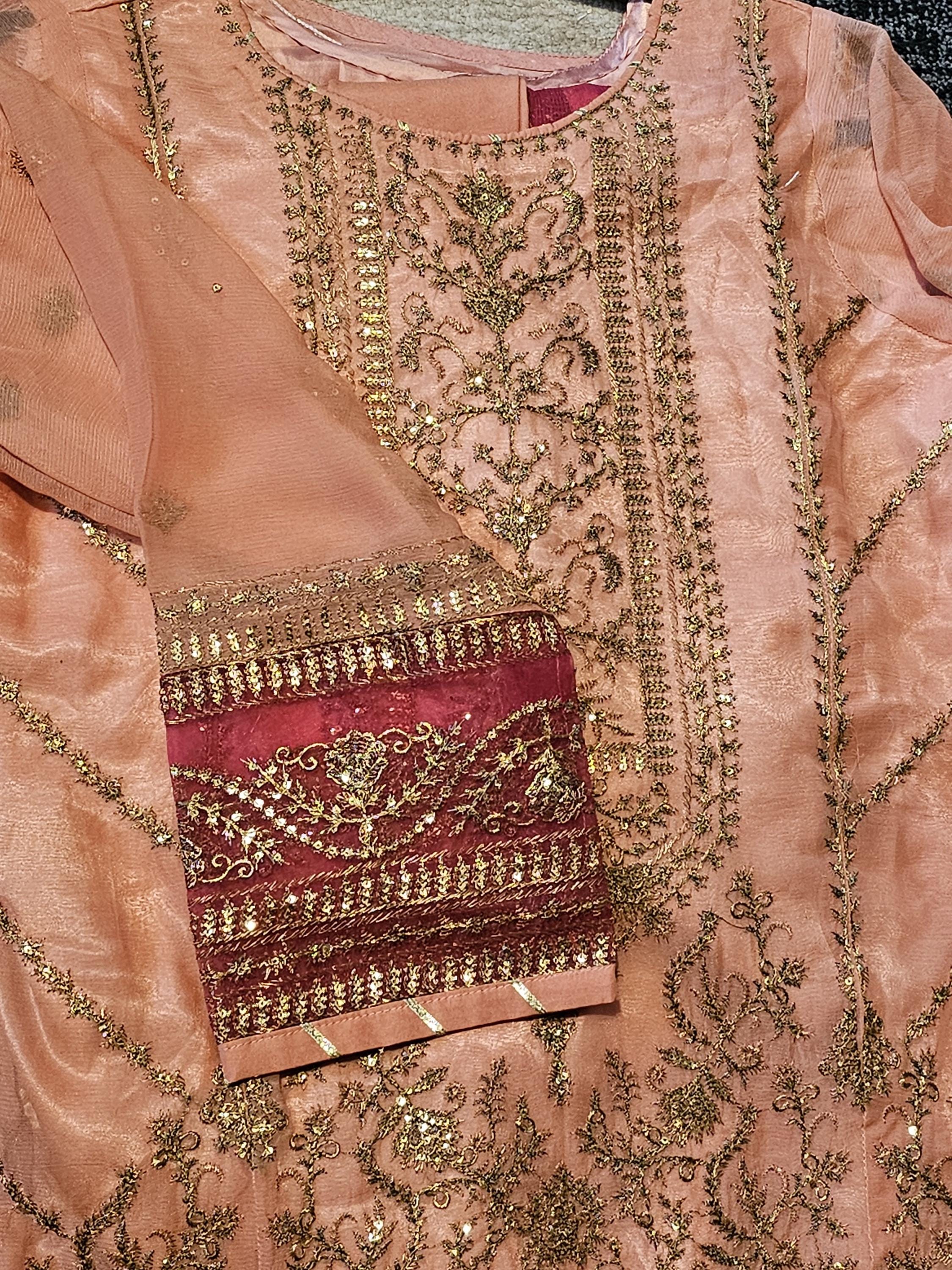 Eid Dress For Womens – Wedding Festival Salwar Kameez Suits Luxury Embroidered Chiffon Pakistani Eid Partywear Suit In Large Size