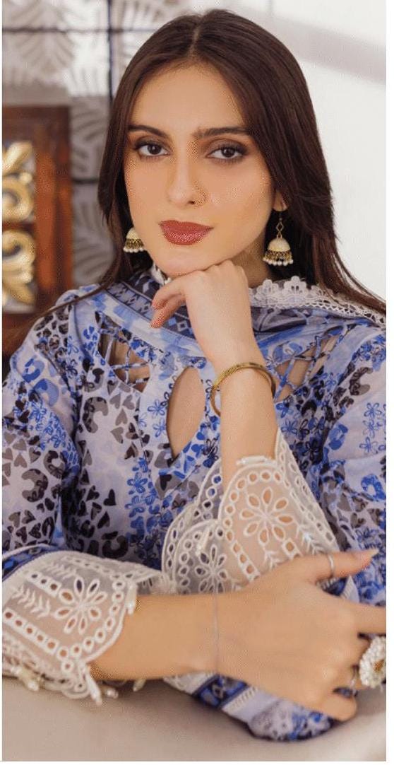 Eid Dress For Womens - Pakistani Embroidered Lawn Ramadan Partywear Festival Suits In Medium & Large Size