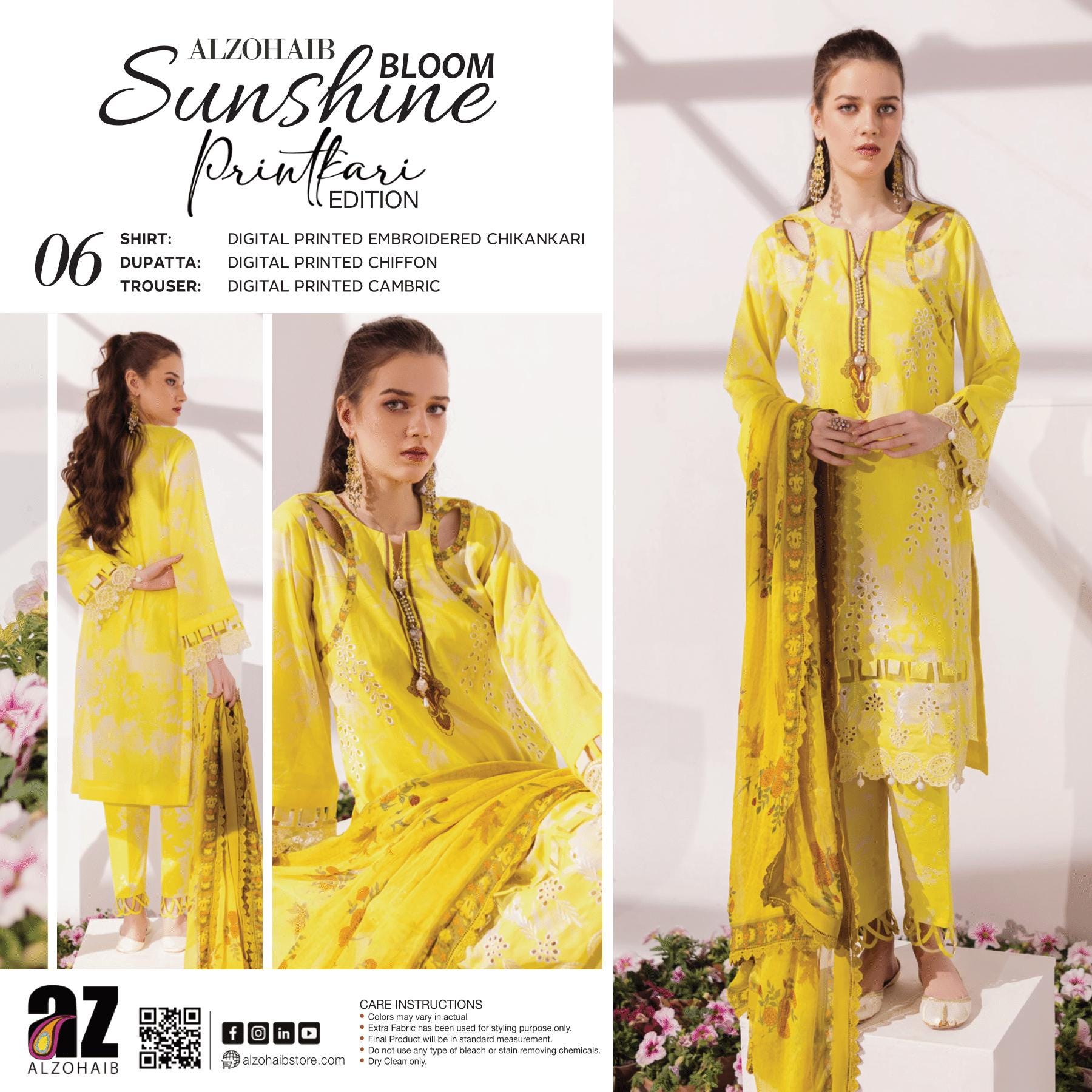 Eid Dress For Womens - Pakistani Embroidered Lawn Ramadan Partywear Festival Suits In Medium & Large Size