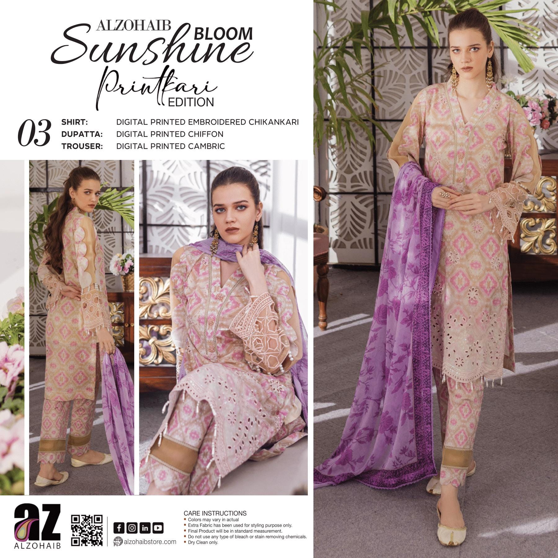 Eid Dress For Womens - Pakistani Embroidered Lawn Ramadan Partywear Festival Suits In Medium & Large Size
