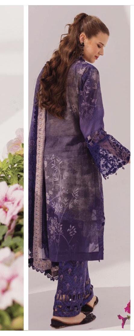 Eid Dress For Womens - Pakistani Embroidered Lawn Ramadan Partywear Festival Suits In Medium & Large Size