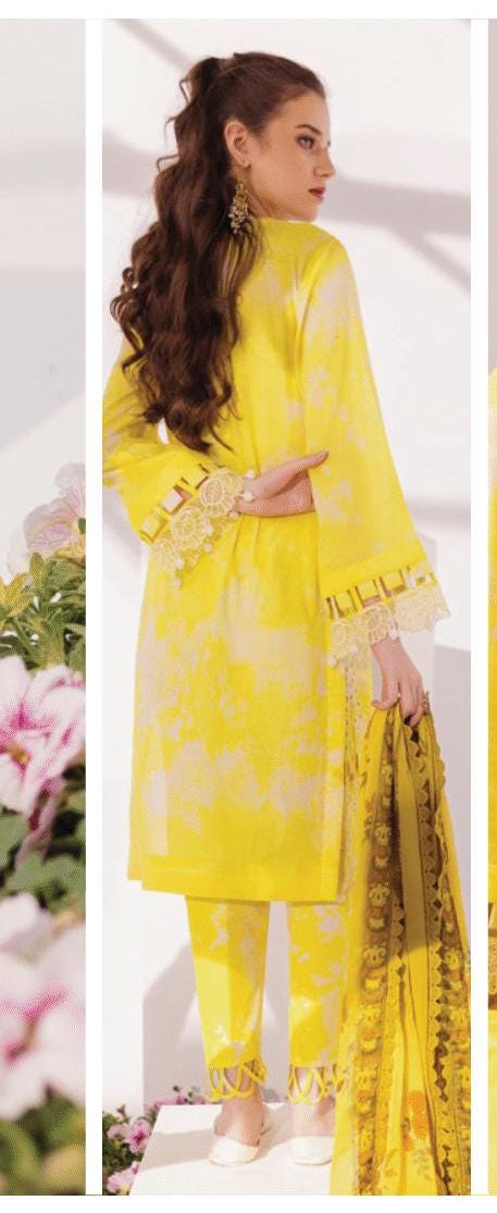 Eid Dress For Womens - Pakistani Embroidered Lawn Ramadan Partywear Festival Suits In Medium & Large Size
