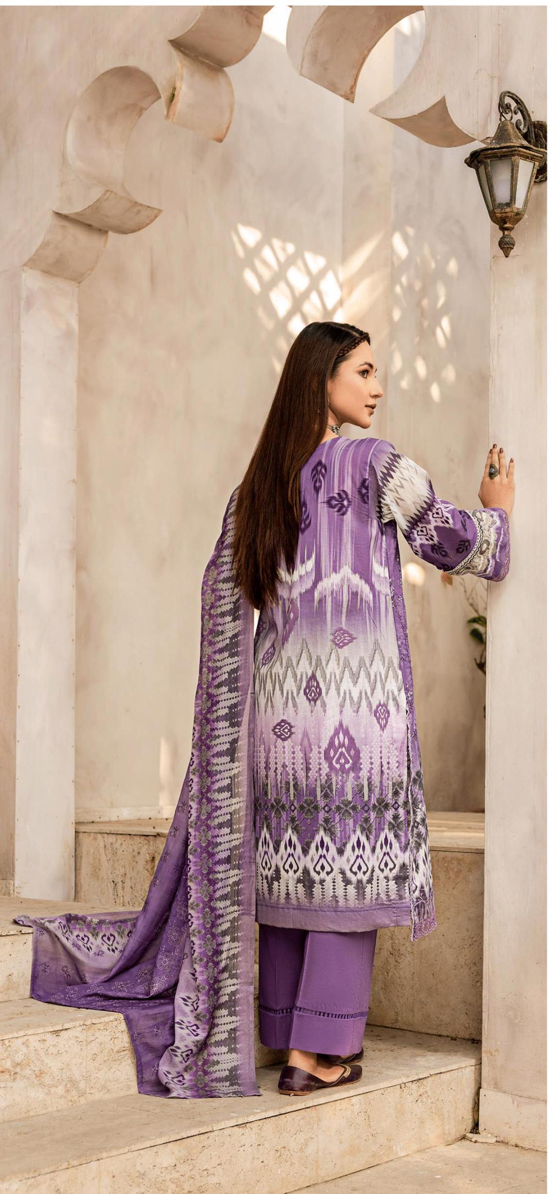 Eid Dress For Womens - Pakistani Embroidered Lawn Ramadan Partywear Festival Suits In Medium & Large Size