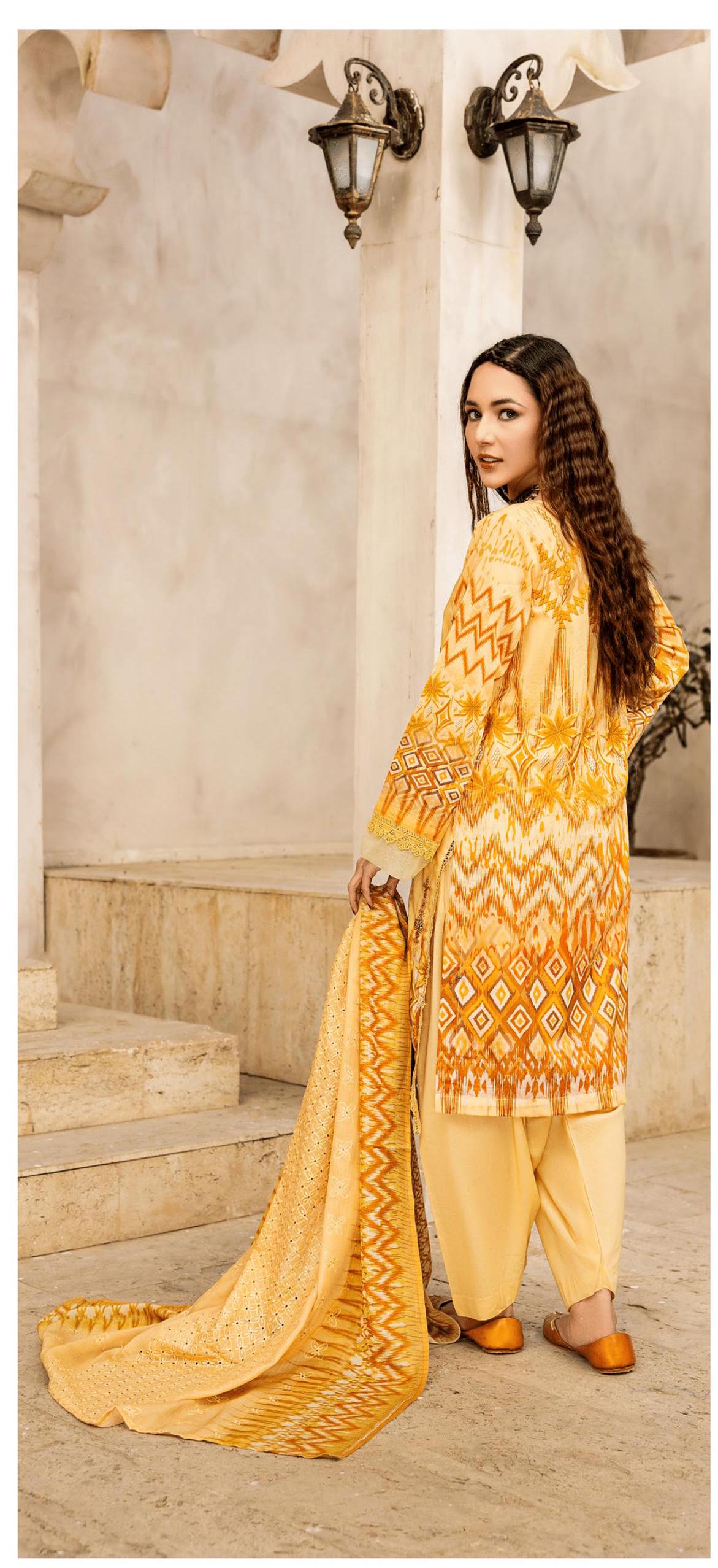 Eid Dress For Womens - Pakistani Embroidered Lawn Ramadan Partywear Festival Suits In Medium & Large Size