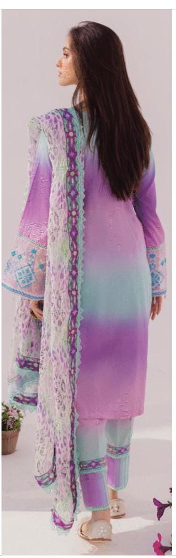 Eid Dress For Womens - Pakistani Embroidered Lawn Ramadan Partywear Festival Suits In Medium & Large Size