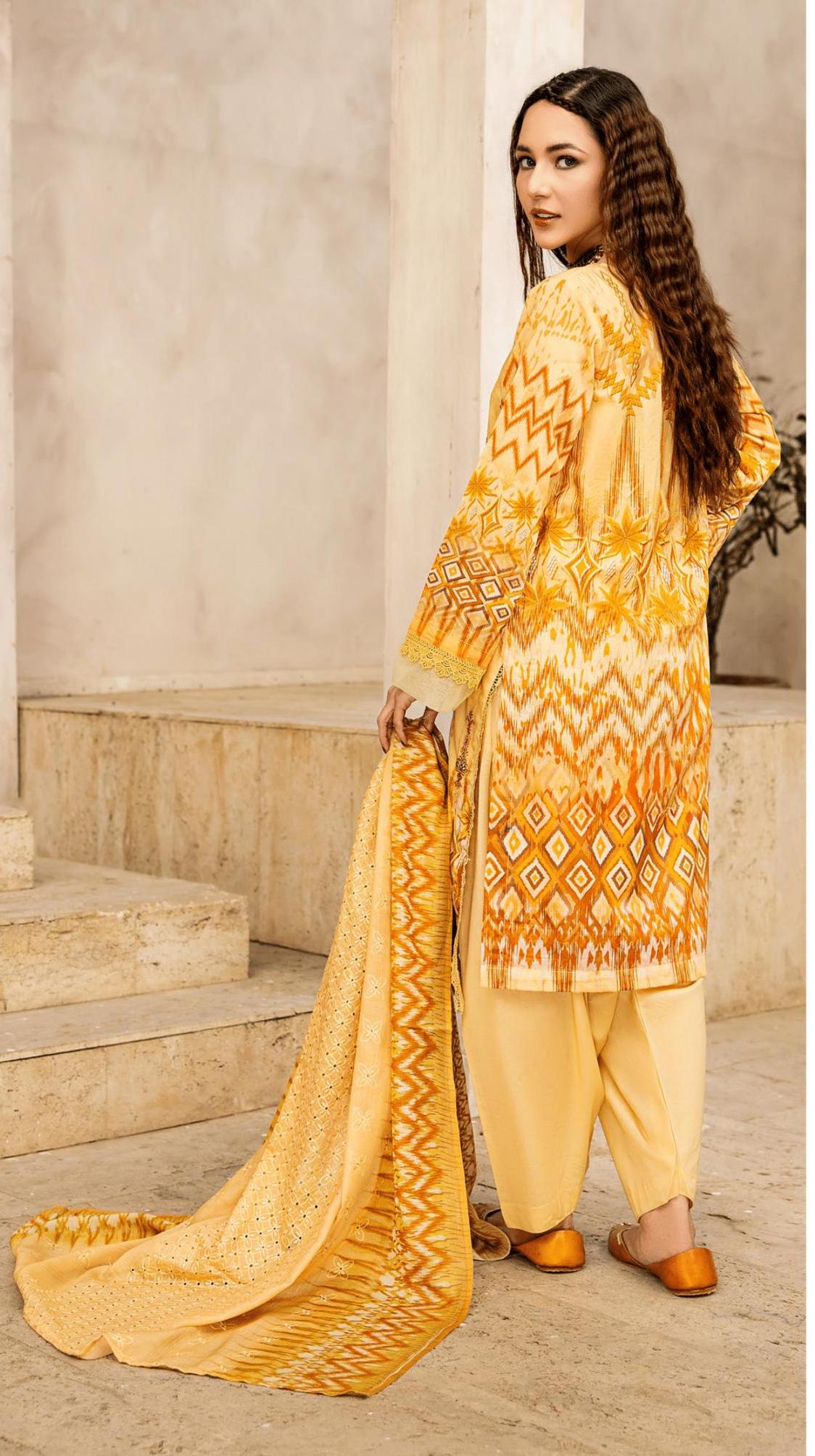 Eid Dress For Womens - Pakistani Embroidered Lawn Ramadan Partywear Festival Suits In Medium & Large Size