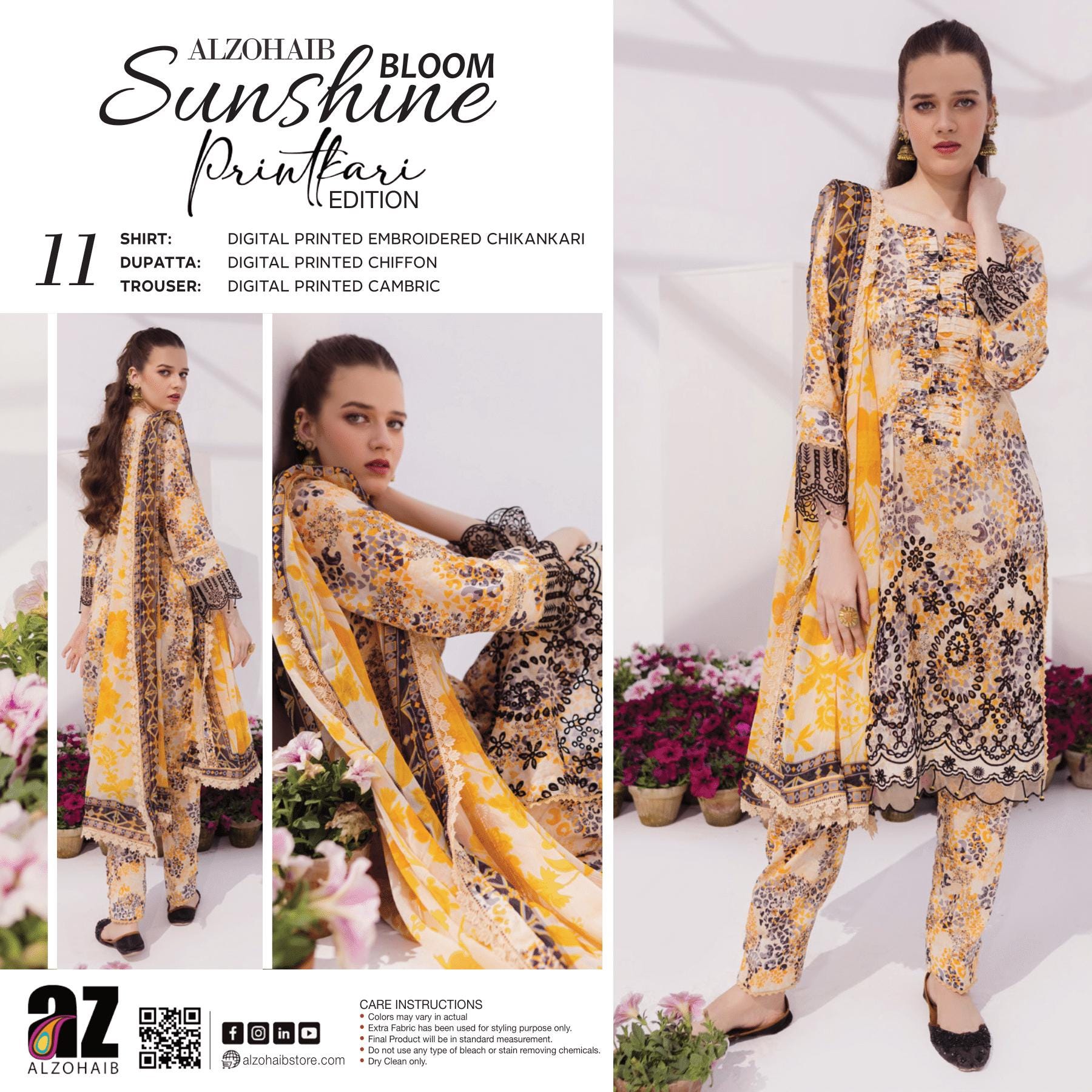 Eid Dress For Womens - Pakistani Embroidered Lawn Ramadan Partywear Festival Suits In Medium & Large Size