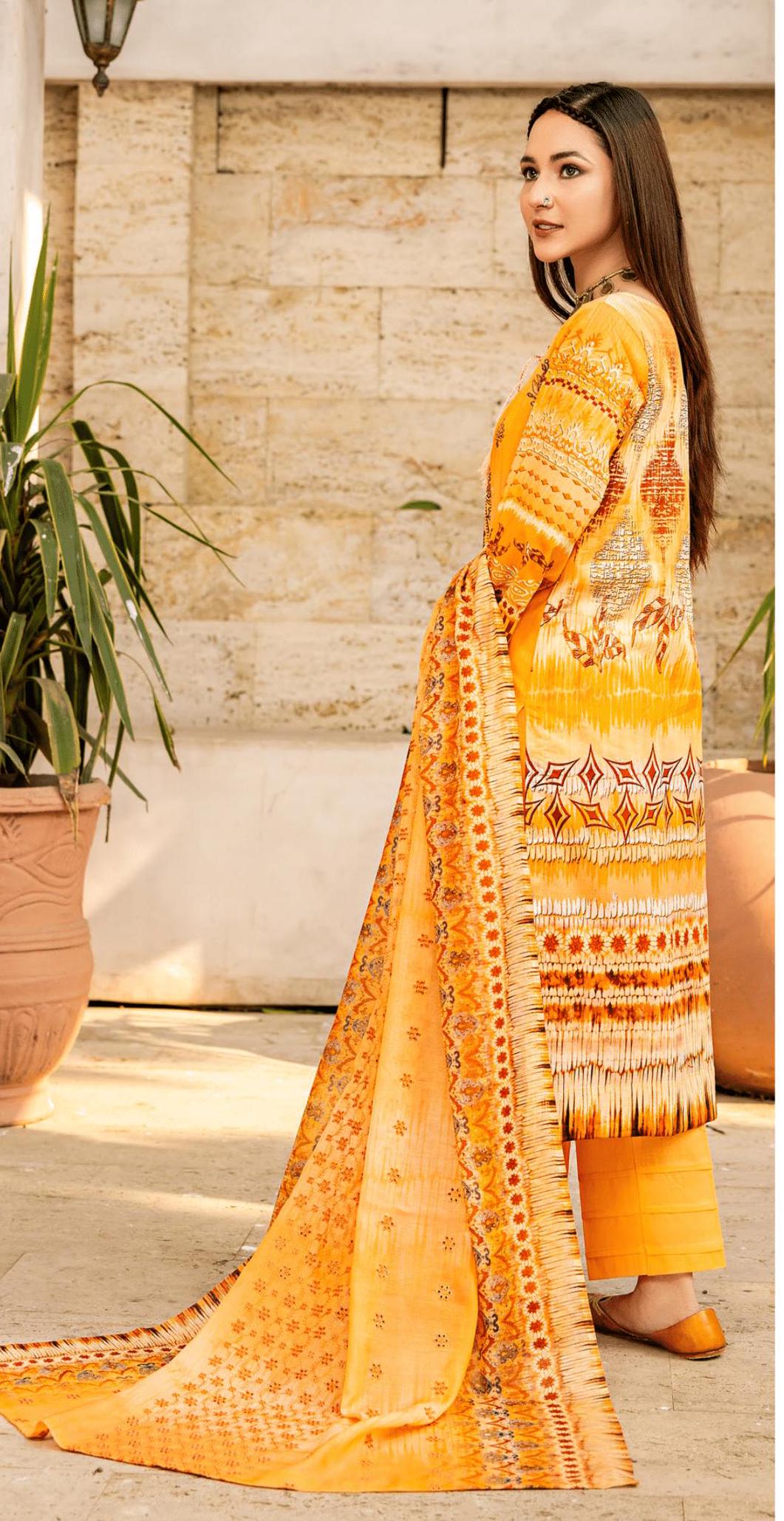Eid Dress For Womens - Pakistani Embroidered Lawn Ramadan Partywear Festival Suits In Medium & Large Size