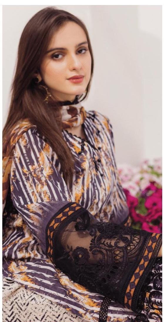 Eid Dress For Womens - Pakistani Embroidered Lawn Ramadan Partywear Festival Suits In Medium & Large Size