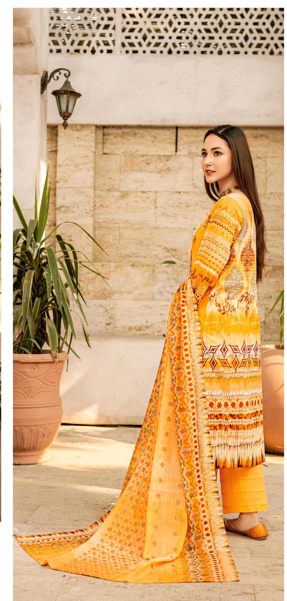 Eid Dress For Womens - Pakistani Embroidered Lawn Ramadan Partywear Festival Suits In Medium & Large Size