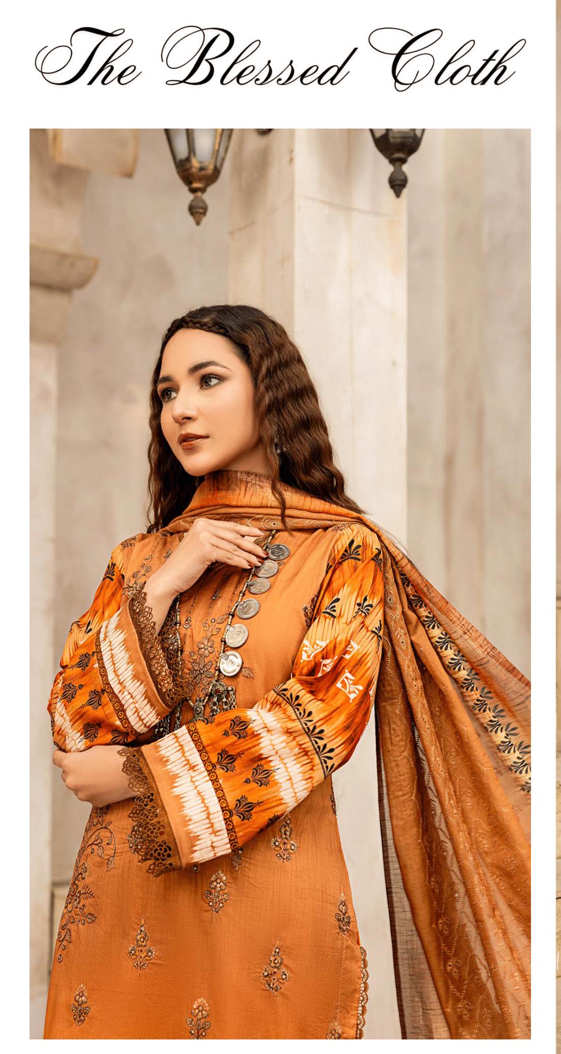 Eid Dress For Womens - Pakistani Embroidered Lawn Ramadan Partywear Festival Suits In Medium & Large Size