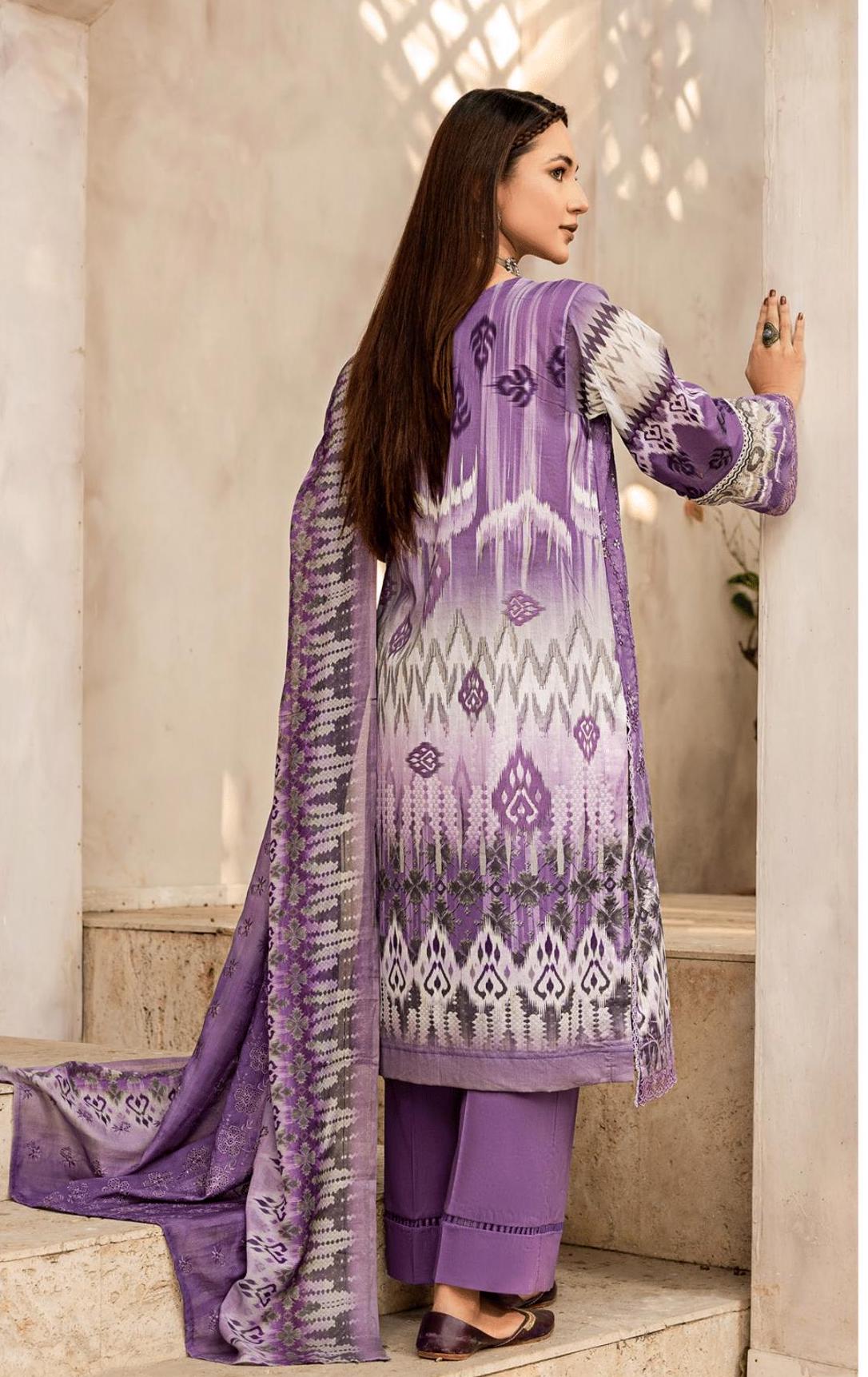 Eid Dress For Womens - Pakistani Embroidered Lawn Ramadan Partywear Festival Suits In Medium & Large Size