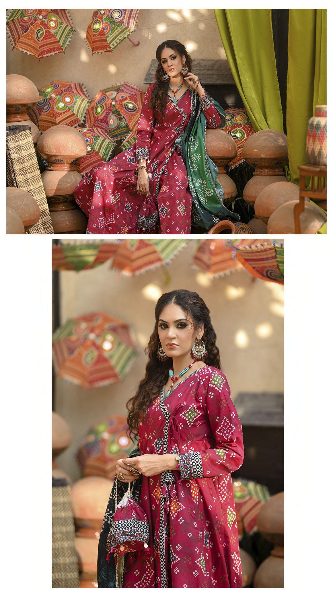 Eid Dress For Womens - Pakistani Embroidered Lawn Ramadan Partywear Festival Suits Printed Chunri Dresses In Small, Medium & Large Size