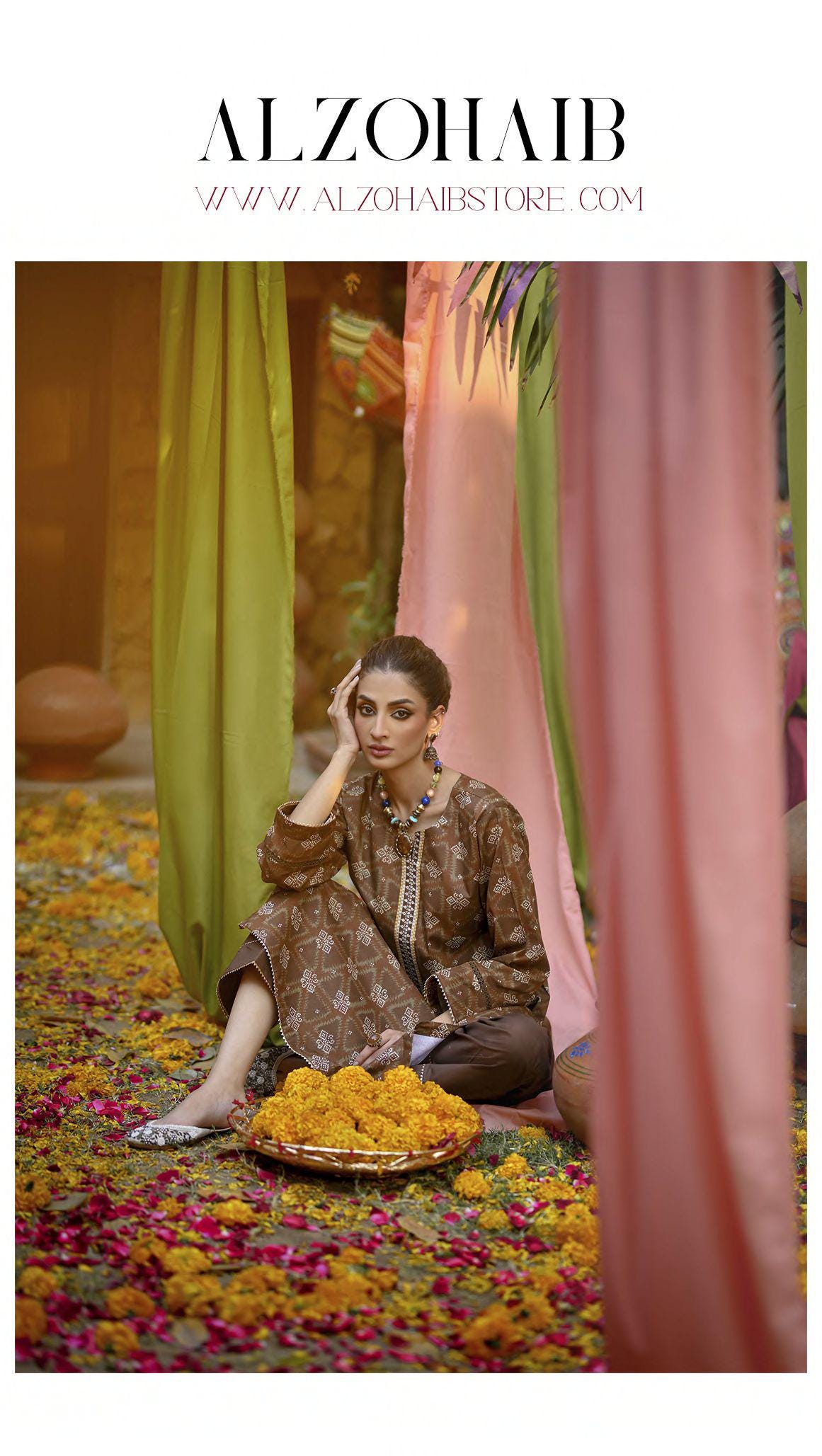 Eid Dress For Womens - Pakistani Embroidered Lawn Ramadan Partywear Festival Suits Printed Chunri Dresses In Small, Medium & Large Size