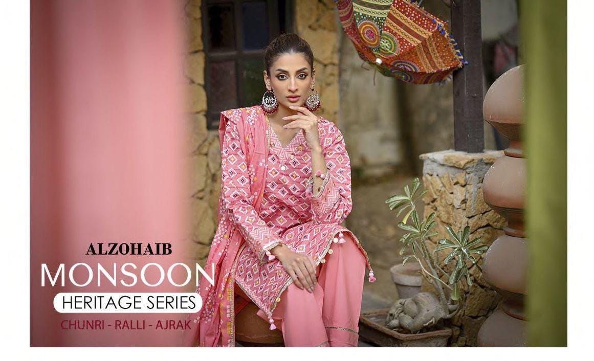 Eid Dress For Womens - Pakistani Embroidered Lawn Ramadan Partywear Festival Suits Printed Chunri Dresses In Small, Medium & Large Size