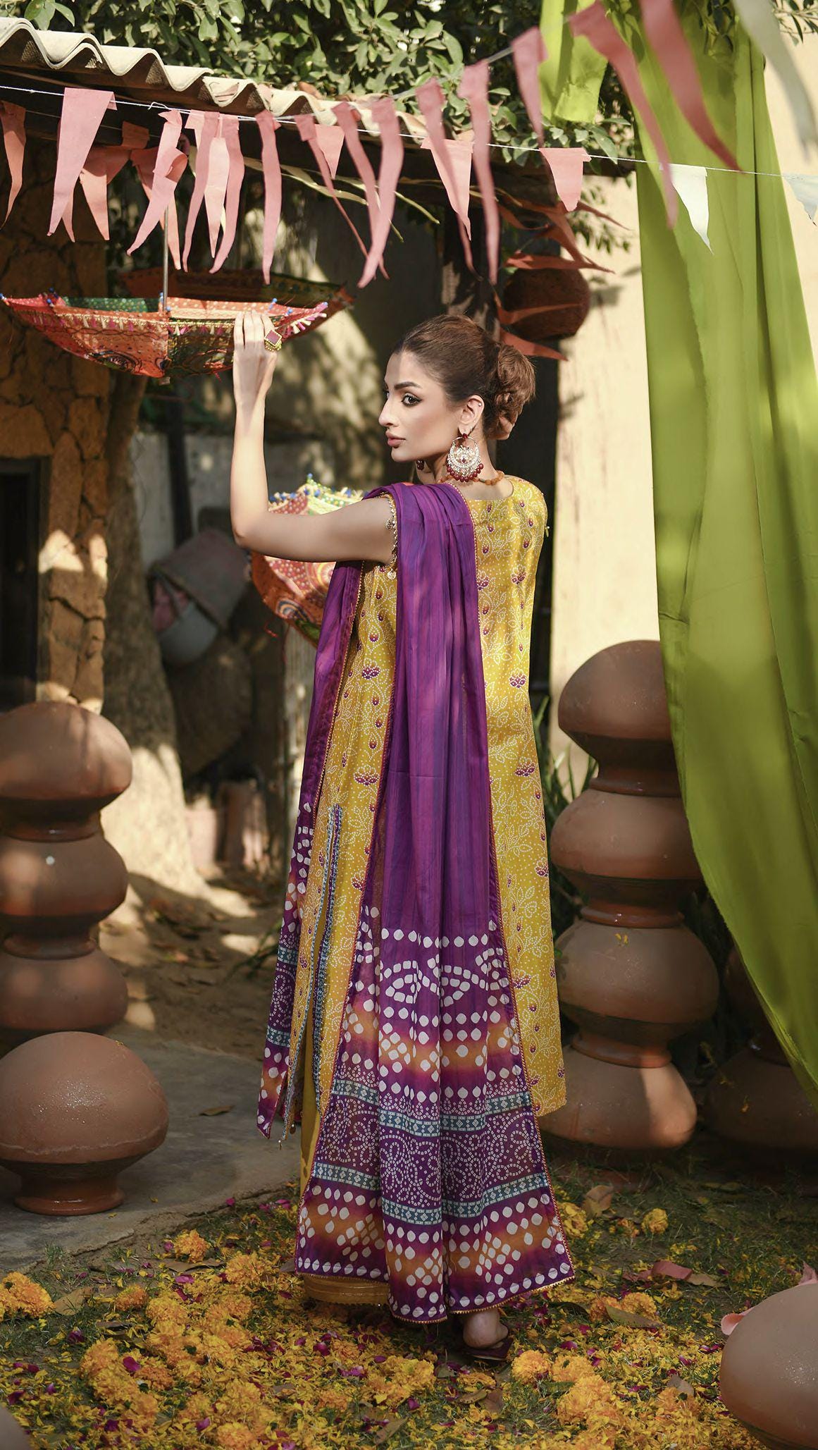 Eid Dress For Womens - Pakistani Embroidered Lawn Ramadan Partywear Festival Suits Printed Chunri Dresses In Small, Medium & Large Size