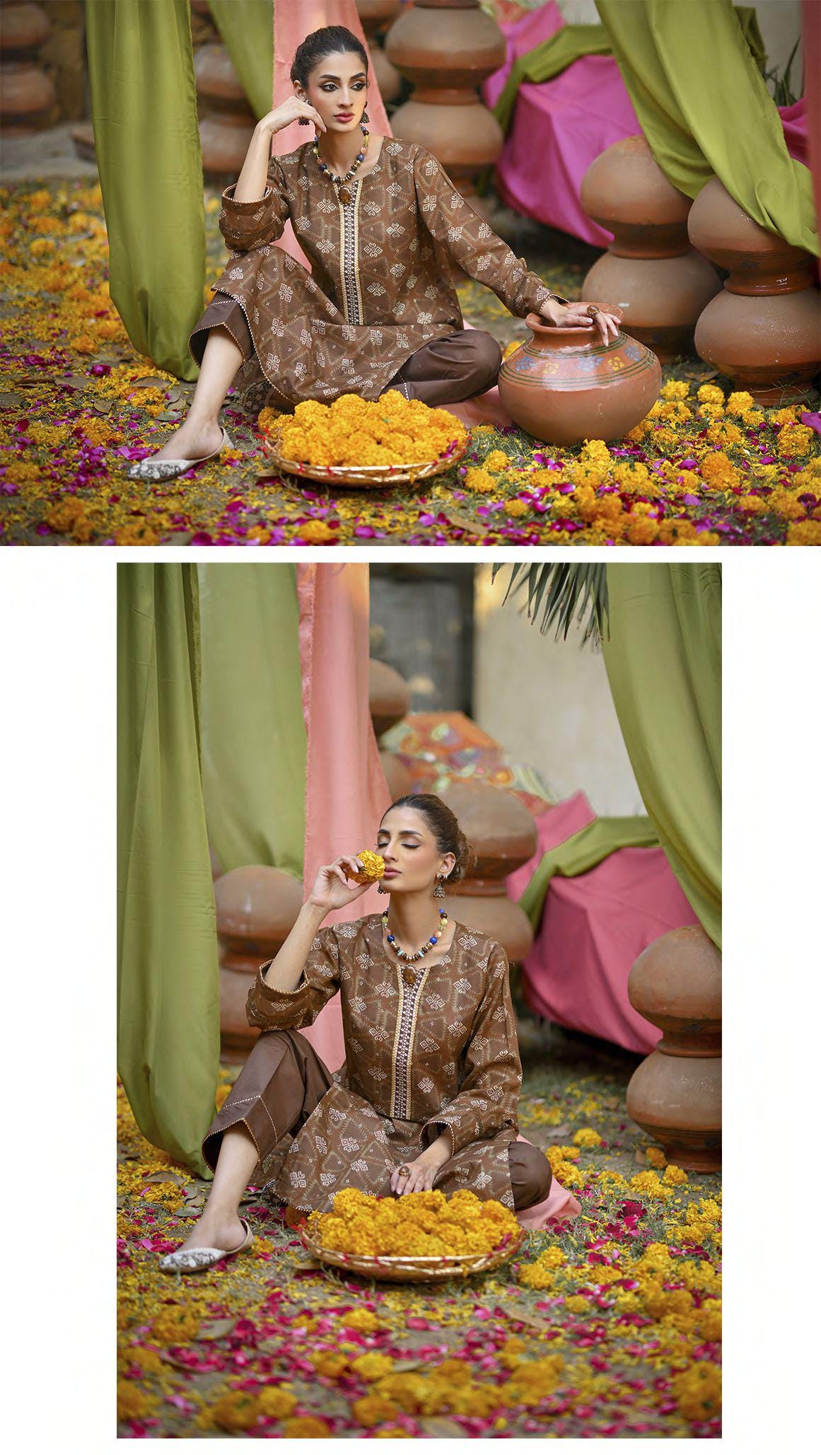 Eid Dress For Womens - Pakistani Embroidered Lawn Ramadan Partywear Festival Suits Printed Chunri Dresses In Small, Medium & Large Size