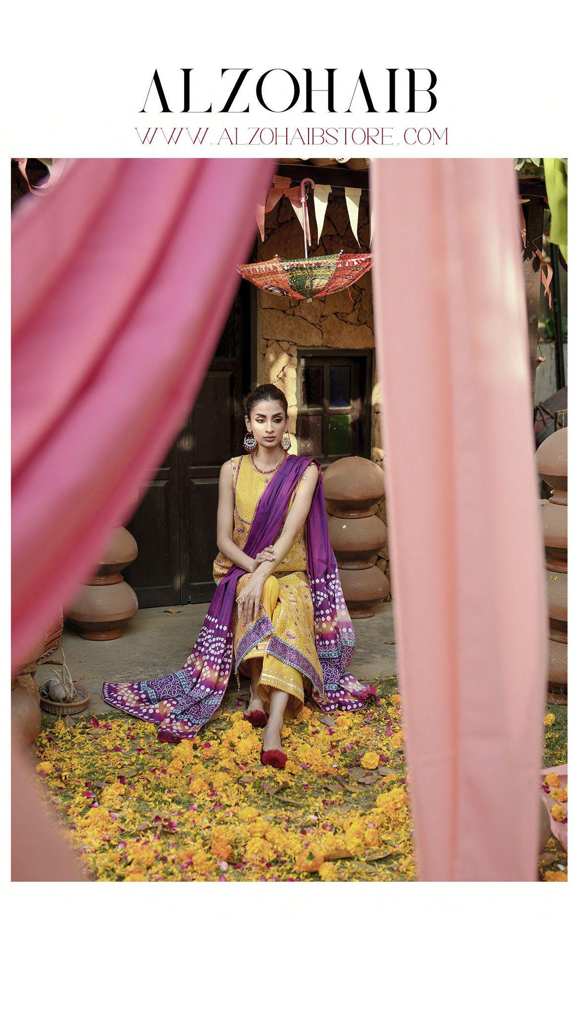 Eid Dress For Womens - Pakistani Embroidered Lawn Ramadan Partywear Festival Suits Printed Chunri Dresses In Small, Medium & Large Size