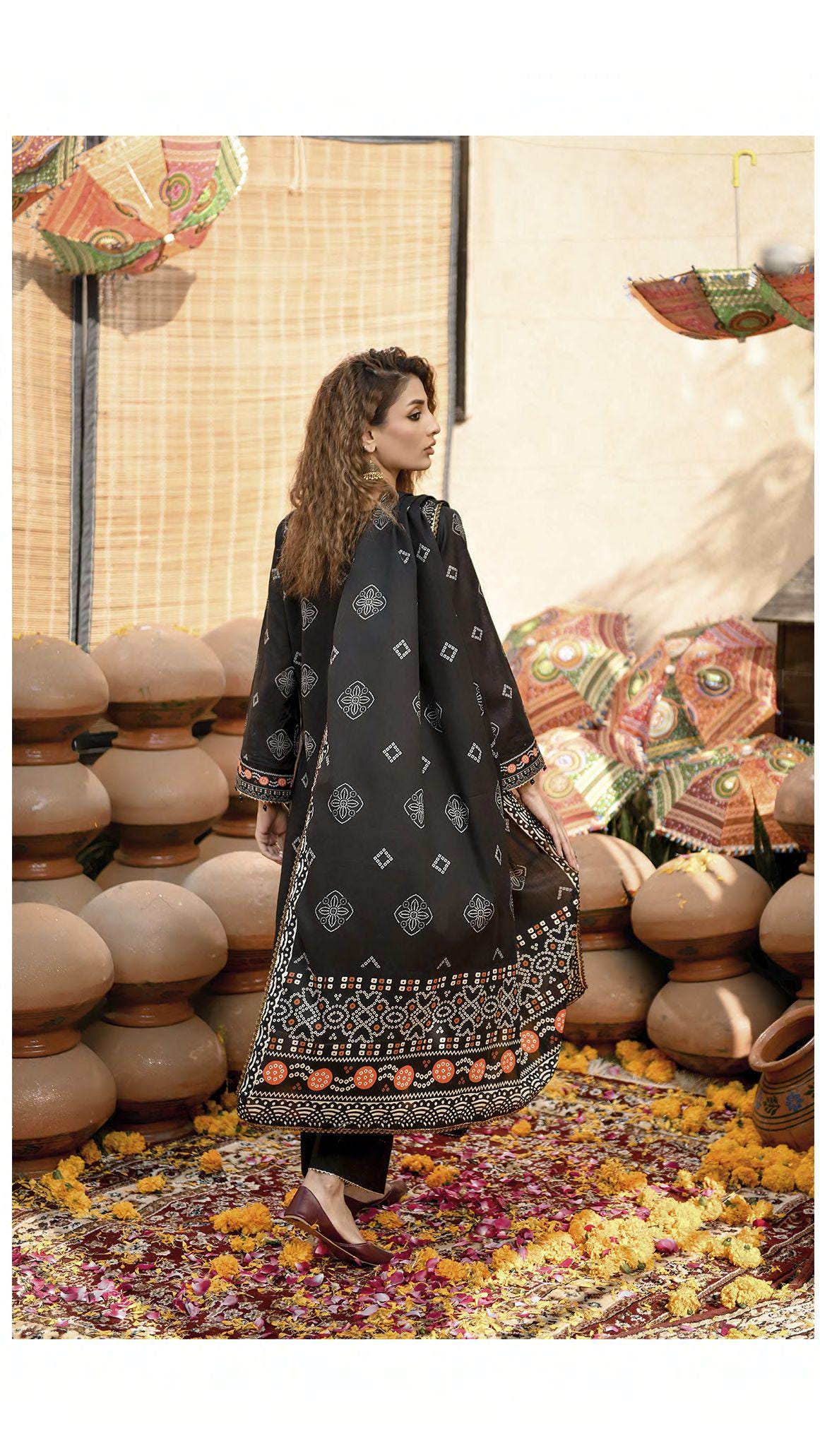 Eid Dress For Womens - Pakistani Embroidered Lawn Ramadan Partywear Festival Suits Printed Chunri Dresses In Small, Medium & Large Size