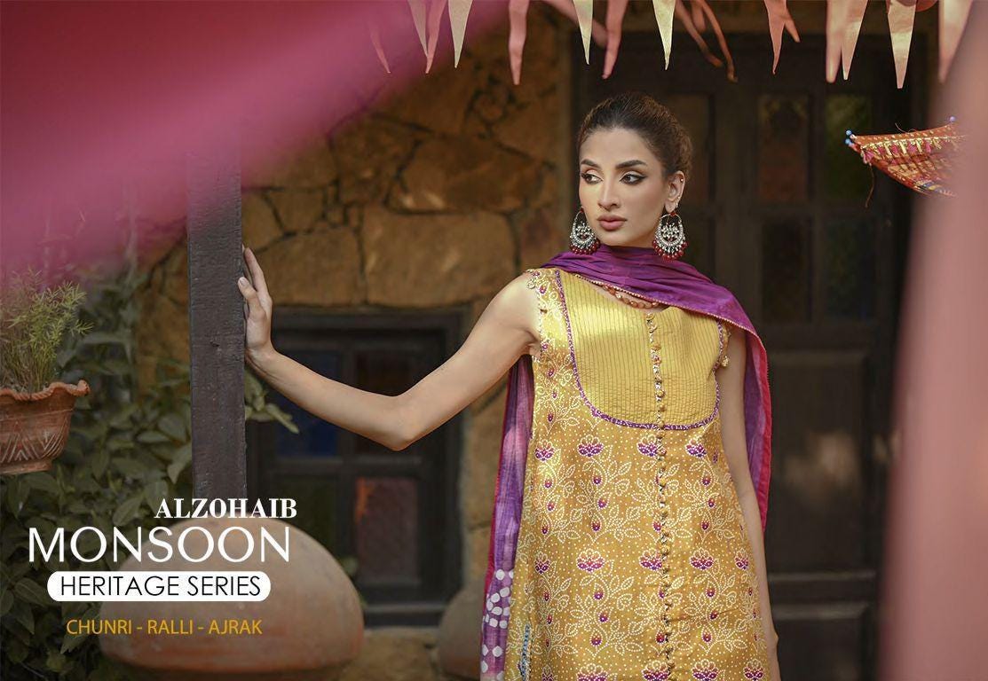 Eid Dress For Womens - Pakistani Embroidered Lawn Ramadan Partywear Festival Suits Printed Chunri Dresses In Small, Medium & Large Size