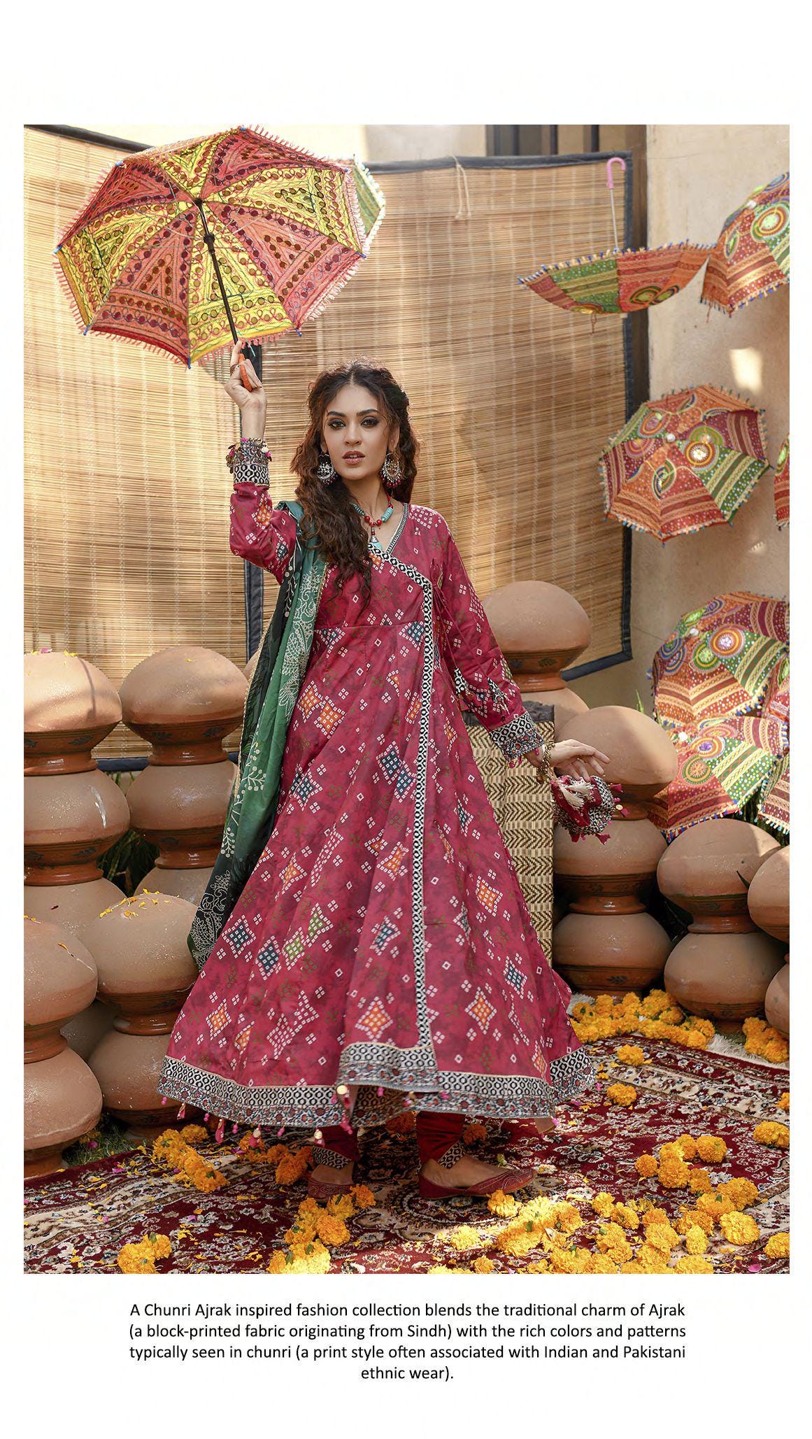 Eid Dress For Womens - Pakistani Embroidered Lawn Ramadan Partywear Festival Suits Printed Chunri Dresses In Small, Medium & Large Size