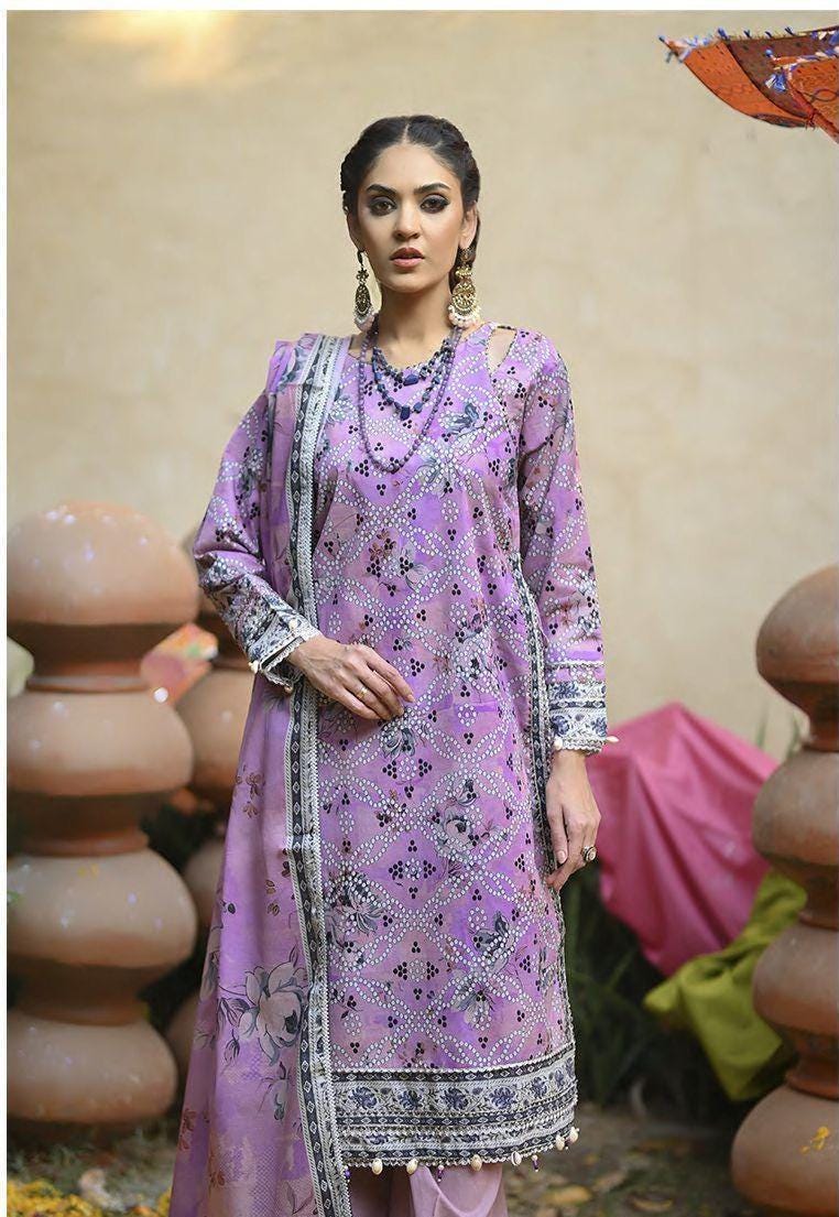 Eid Dress For Womens - Pakistani Embroidered Lawn Ramadan Partywear Festival Suits Printed Chunri Dresses In Small, Medium & Large Size