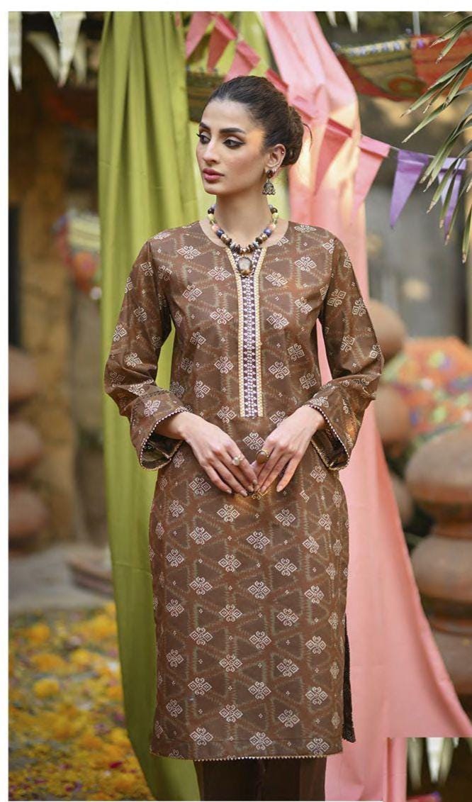 Eid Dress For Womens - Pakistani Embroidered Lawn Ramadan Partywear Festival Suits Printed Chunri Dresses In Small, Medium & Large Size