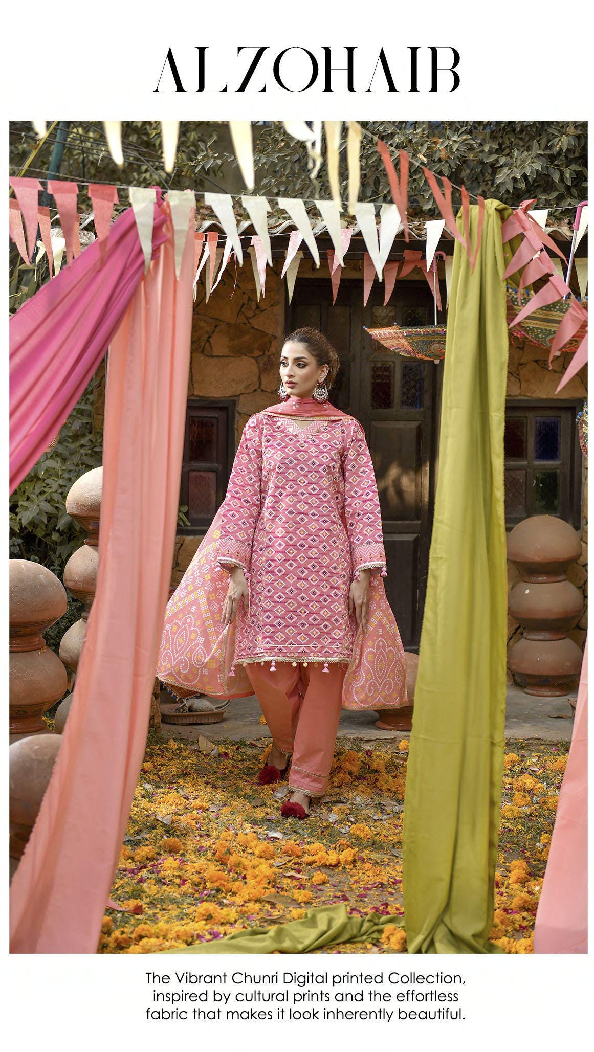 Eid Dress For Womens - Pakistani Embroidered Lawn Ramadan Partywear Festival Suits Printed Chunri Dresses In Small, Medium & Large Size