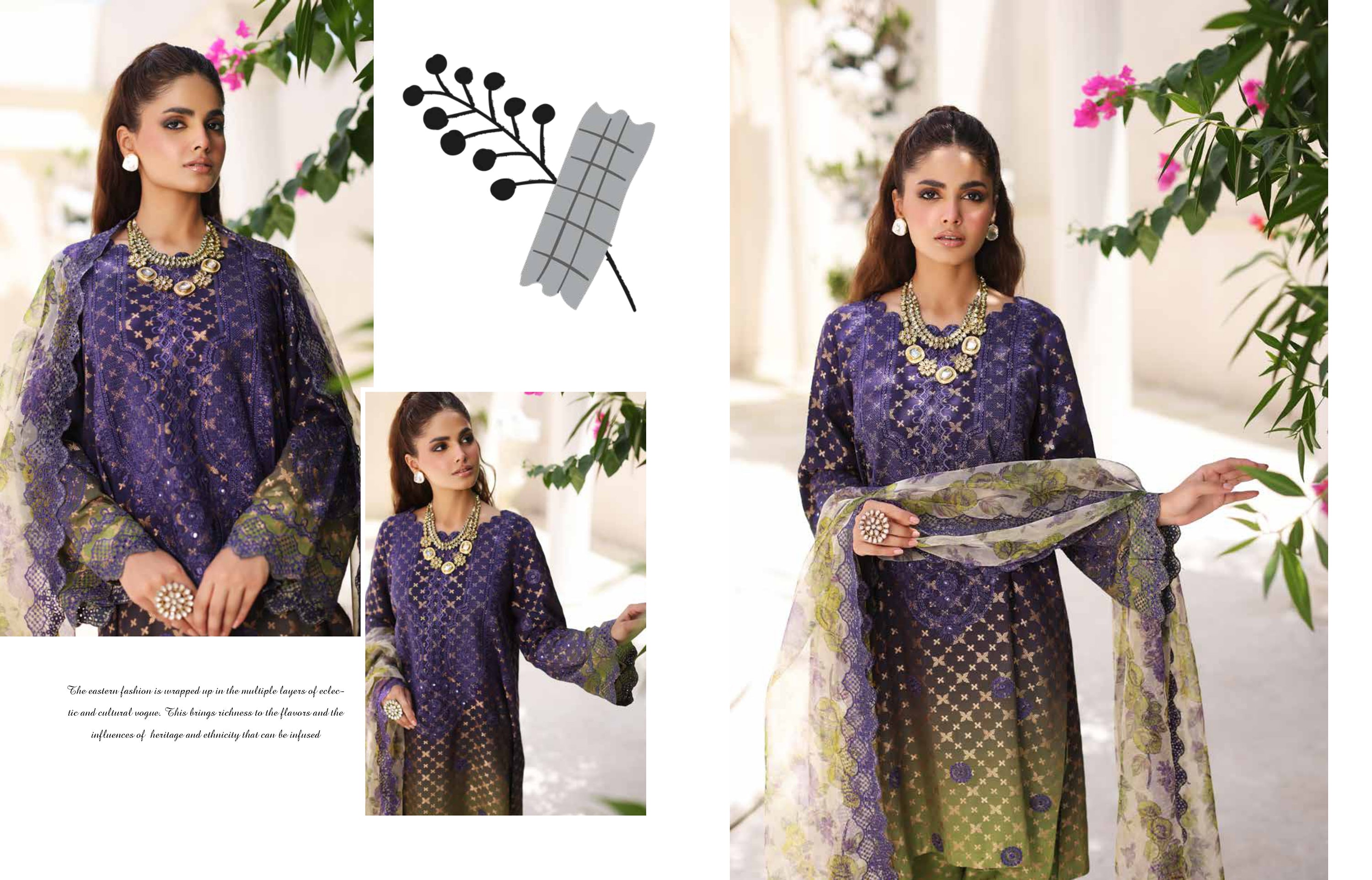 Eid Dress For Womens - Ramadan Partywear Festival Suits Salwar Kameez Suits Staple Jacquard Party Wear Suit In Large Size