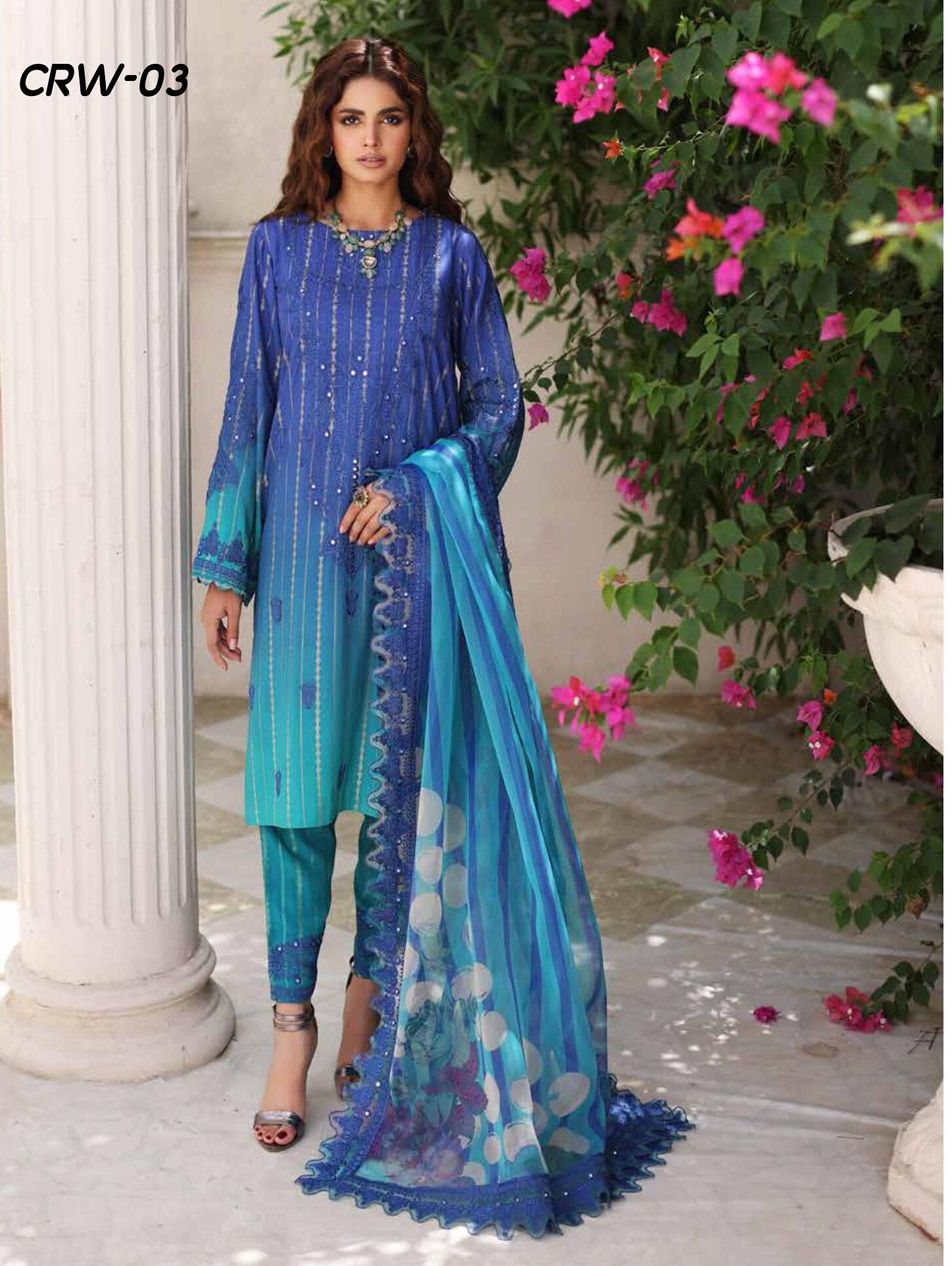 Eid Dress For Womens - Ramadan Partywear Festival Suits Salwar Kameez Suits Staple Jacquard Party Wear Suit In Large Size