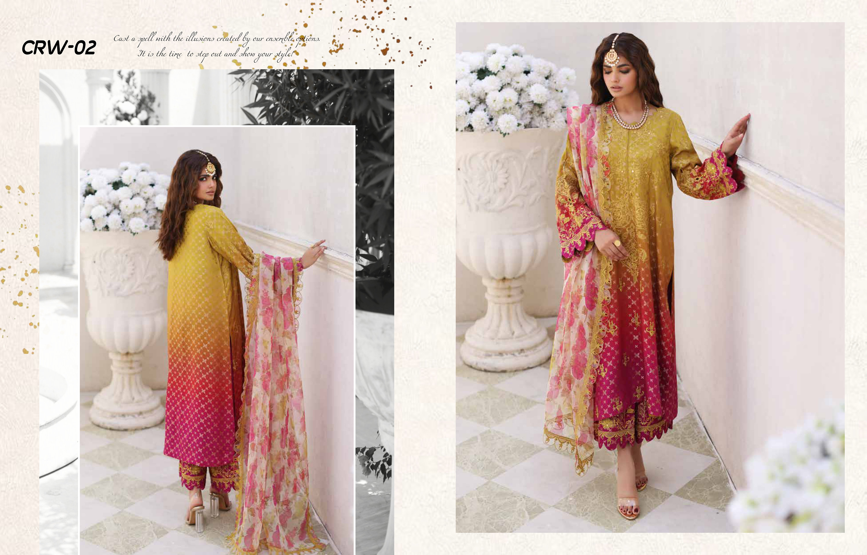Eid Dress For Womens - Ramadan Partywear Festival Suits Salwar Kameez Suits Staple Jacquard Party Wear Suit In Large Size