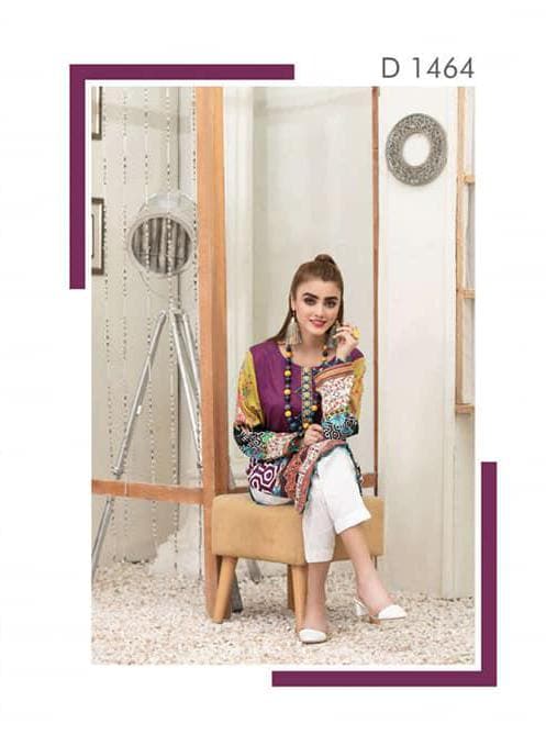 Eid Dress For Womens - Pakistani Embroidered Lawn Kurti for Girls Ramadan Partywear Festival Suits Kurti Available In Small & Large Size