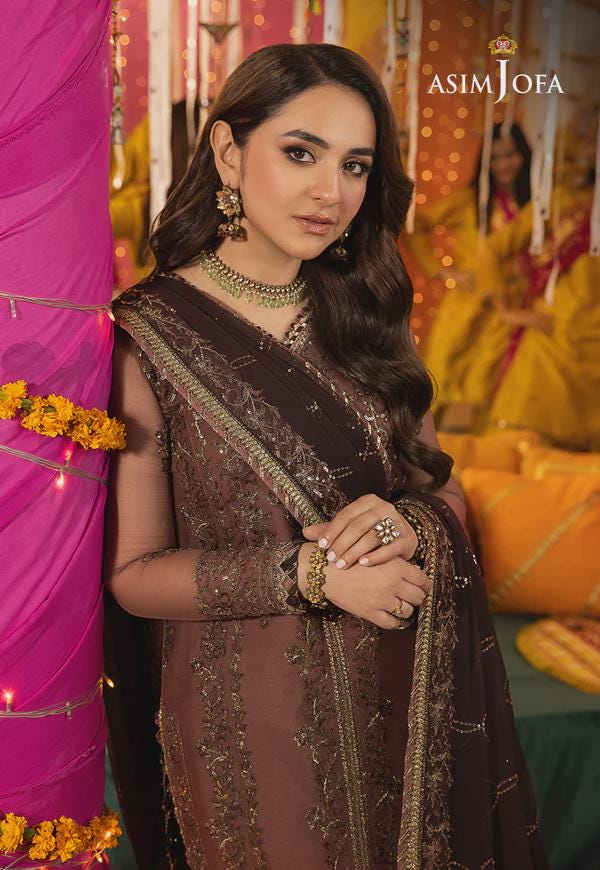 Eid Dress For Womens – Wedding Festival Salwar Kameez Suits Luxury Embroidered Chiffon Pakistani Eid Partywear Suit In Small Size