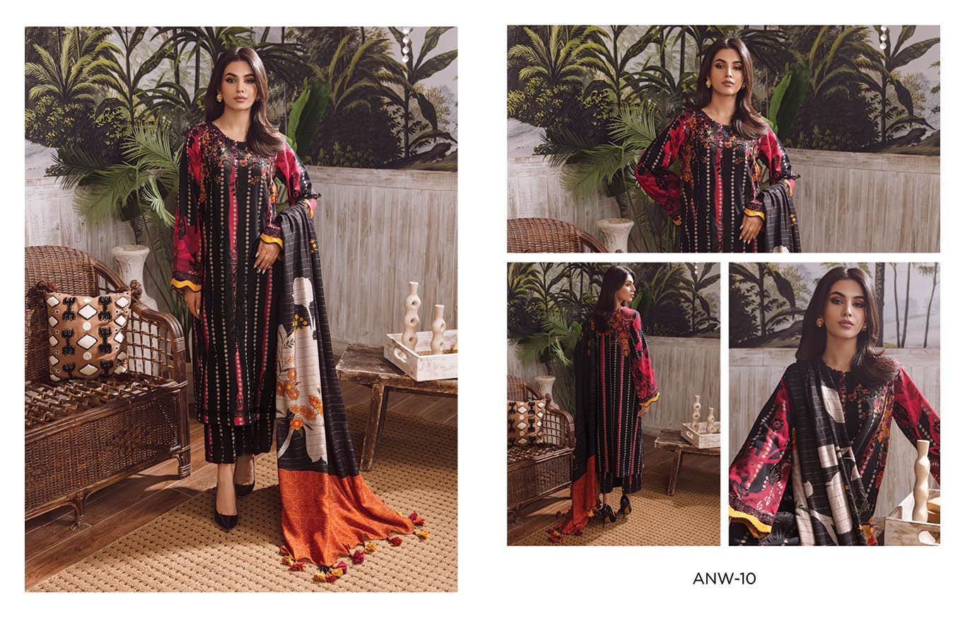 Eid Dress For Womens - Pakistani Embroidered Khaddar Ramadan Partywear Festival Suits Eid Salwar Kameez Suits in Large Size