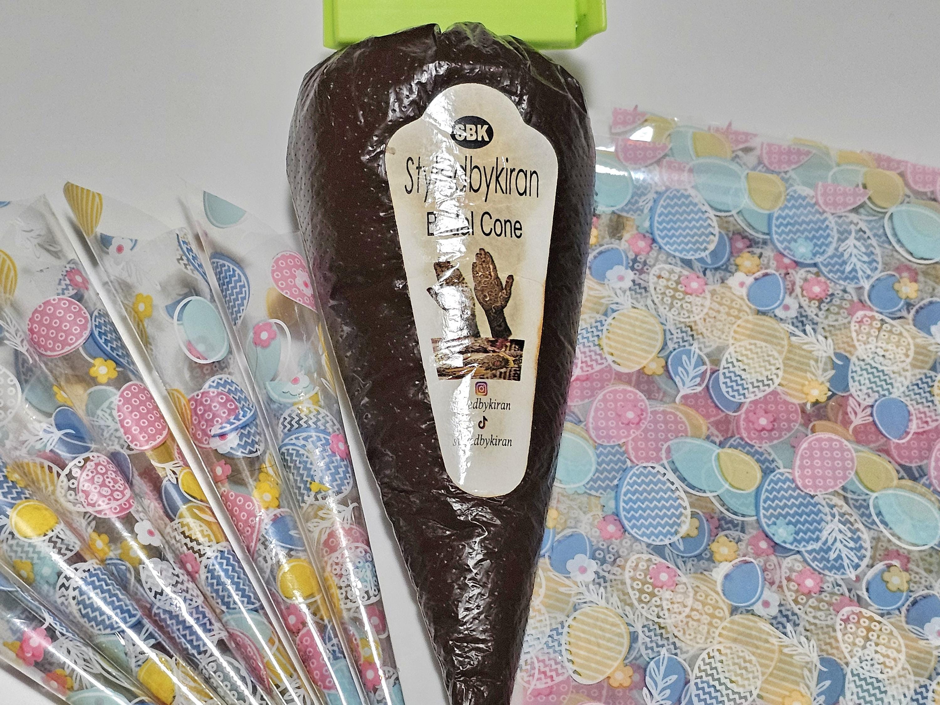 EASTER EGGS Henna Cellophane Sheet for Resin Crafts – Mehndi Precut Rerolled Cone Tape