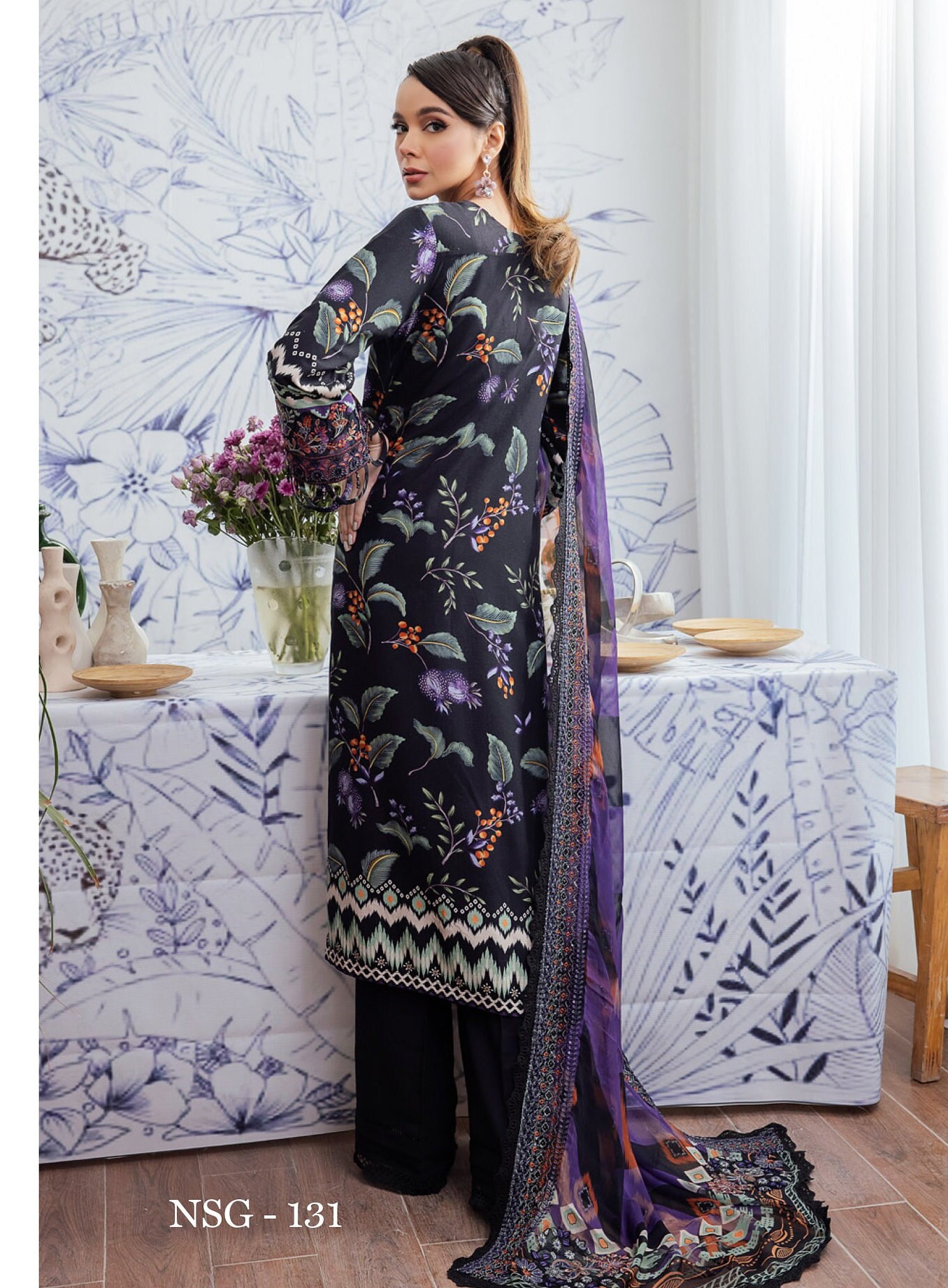 Eid Dress For Womens - Pakistani Embroidered Linen Ramadan Partywear Festival Suits Salwar Kameez Suit In Large Size