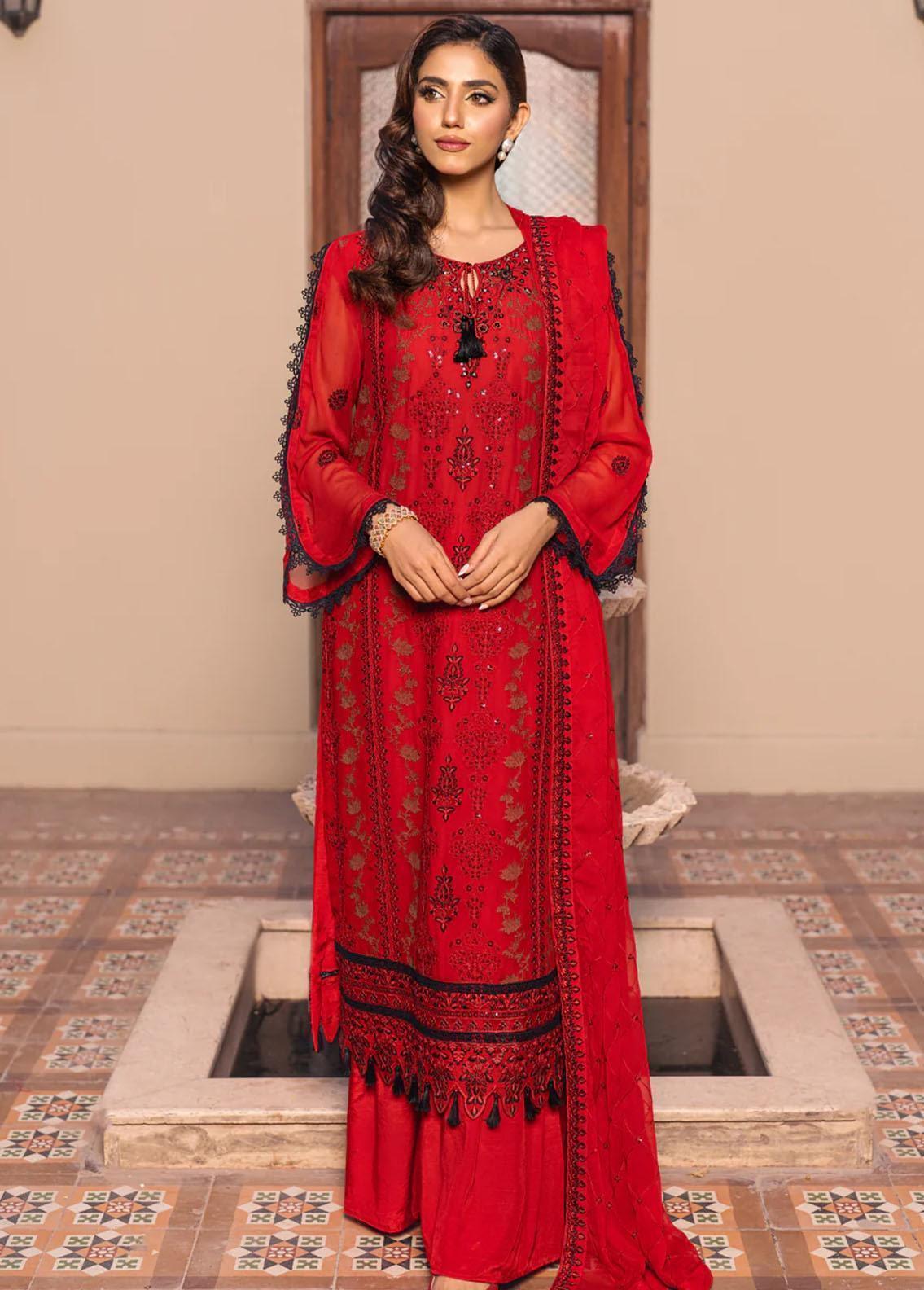 Eid Dress For Womens – Wedding Festival Salwar Kameez Suits Embroidered Chiffon Pakistani Eid Partywear Suit  In Large Size