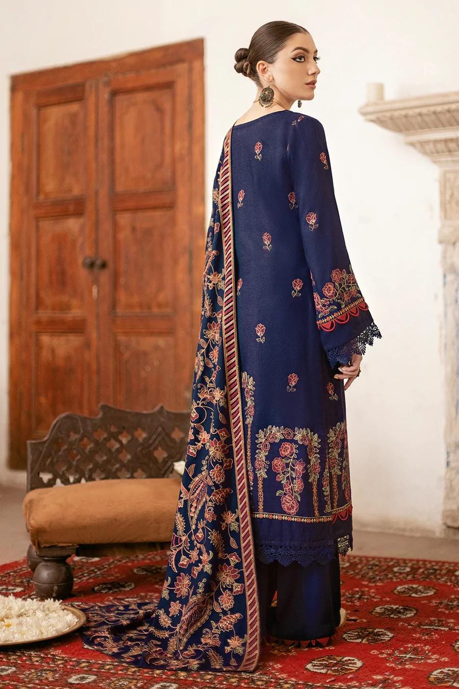 Eid Dress For Womens - Pakistani Embroidered Karandi Ramadan Partywear Festival Suits Salwar Kameez Suit In Medium size By Ramsha