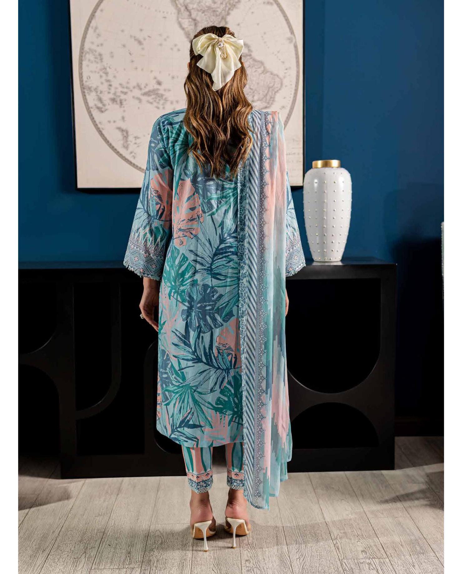 Eid Dress For Womens - Pakistani Printed Lawn Ramadan Partywear Festival Suits In Medium Size