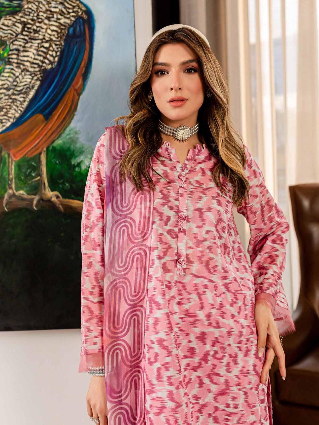 Eid Dress For Womens - Pakistani Printed Lawn Ramadan Partywear Festival Suits In Medium Size