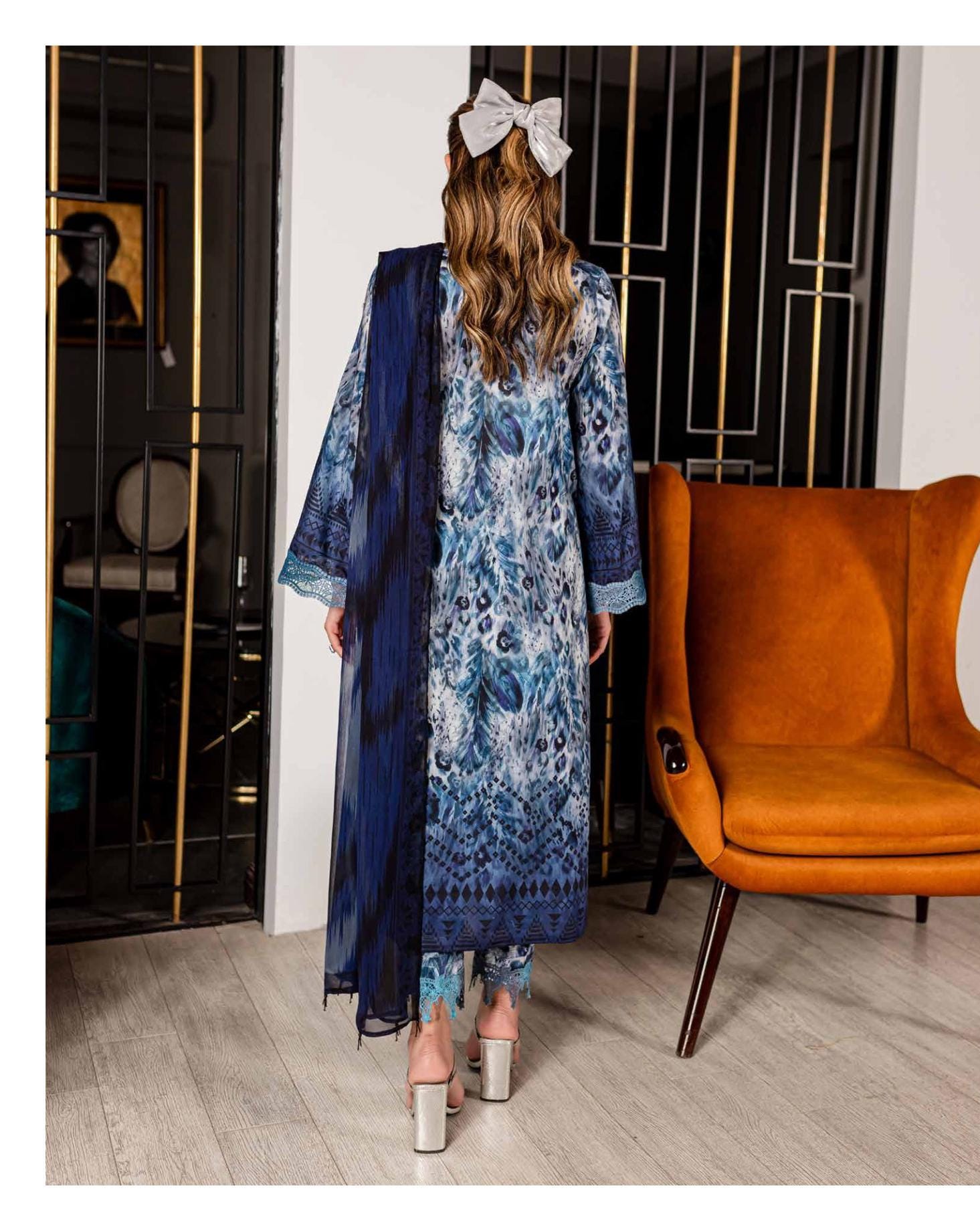 Eid Dress For Womens - Pakistani Printed Lawn Ramadan Partywear Festival Suits In Medium Size
