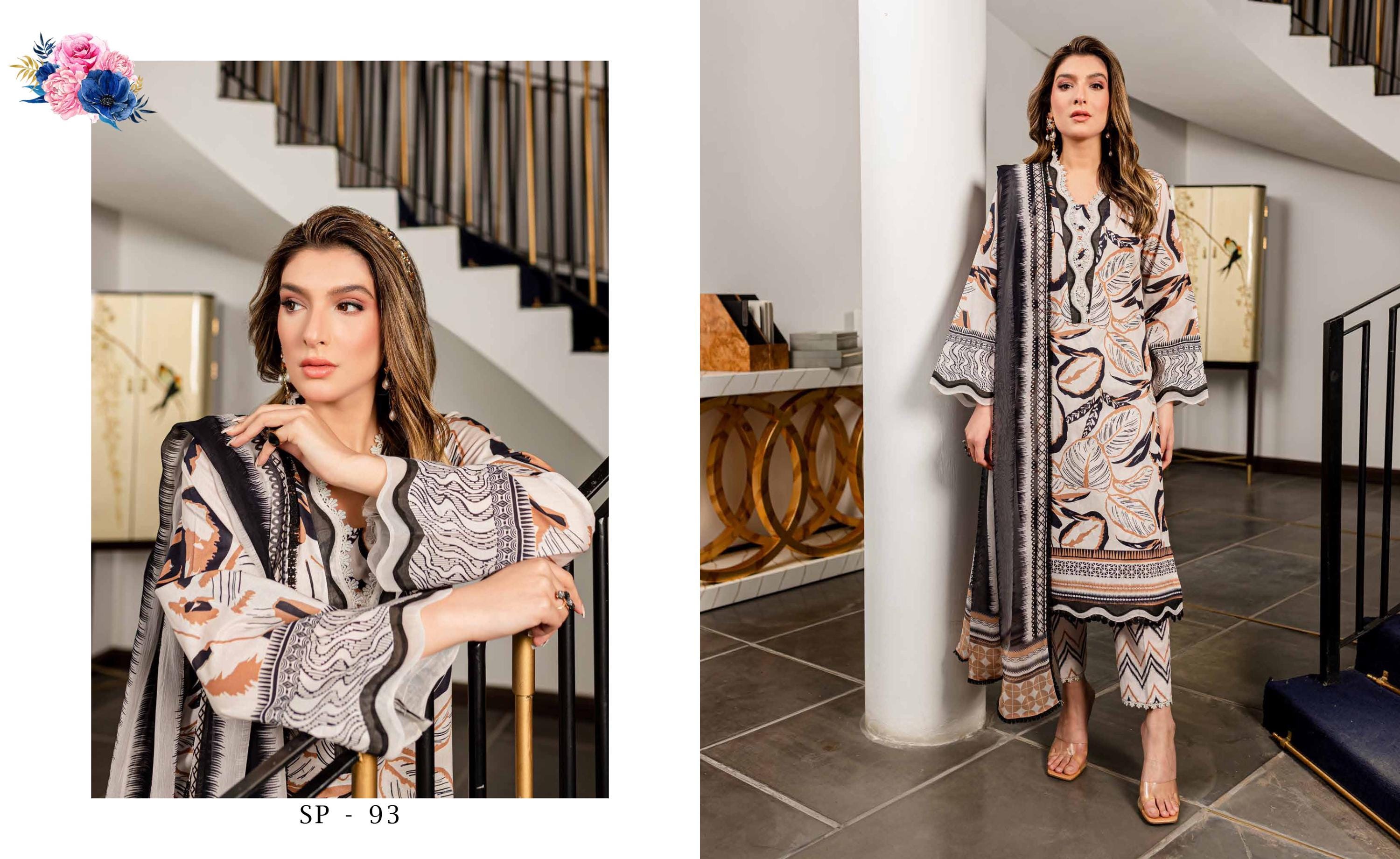 Eid Dress For Womens - Pakistani Printed Lawn Ramadan Partywear Festival Suits In Medium Size