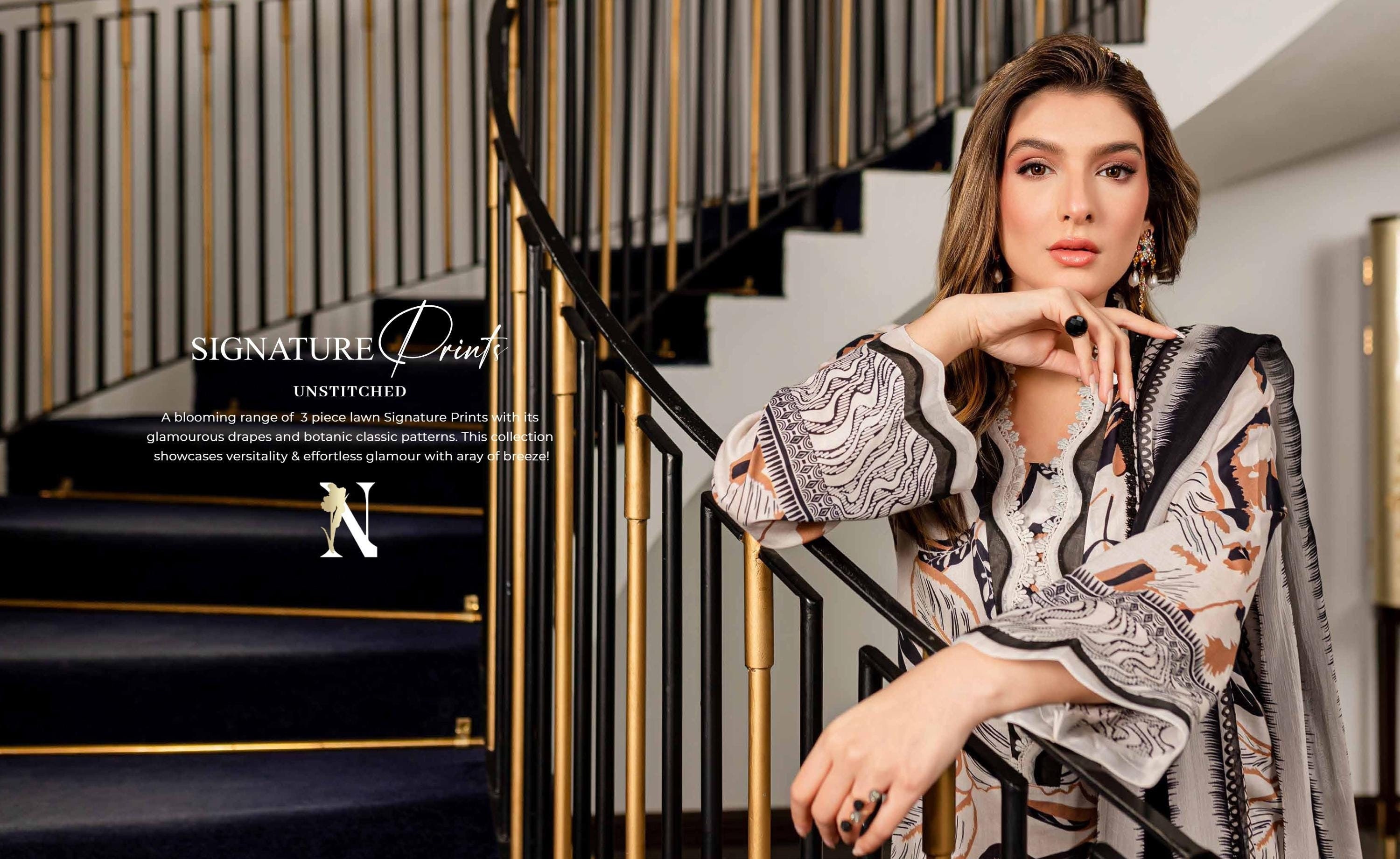 Eid Dress For Womens - Pakistani Printed Lawn Ramadan Partywear Festival Suits In Medium Size