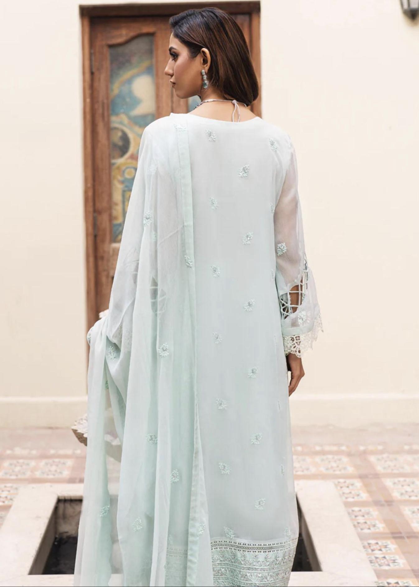 Eid Dress For Womens – Wedding Festival Salwar Kameez Suits Embroidered Chiffon Pakistani Eid Partywear Suit  In Medium & Large Size