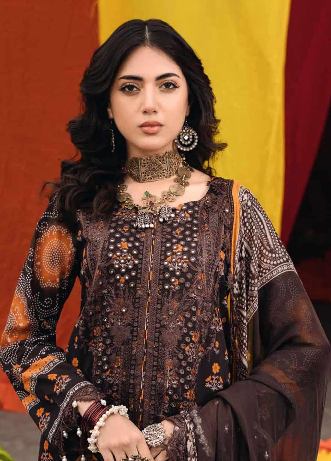 Eid Dress For Womens - Pakistani Embroidered Lawn Ramadan Partywear Festival Suits Printed Chunri Dress