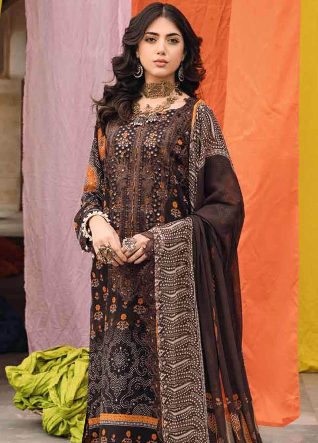 Eid Dress For Womens - Pakistani Embroidered Lawn Ramadan Partywear Festival Suits Printed Chunri Dress