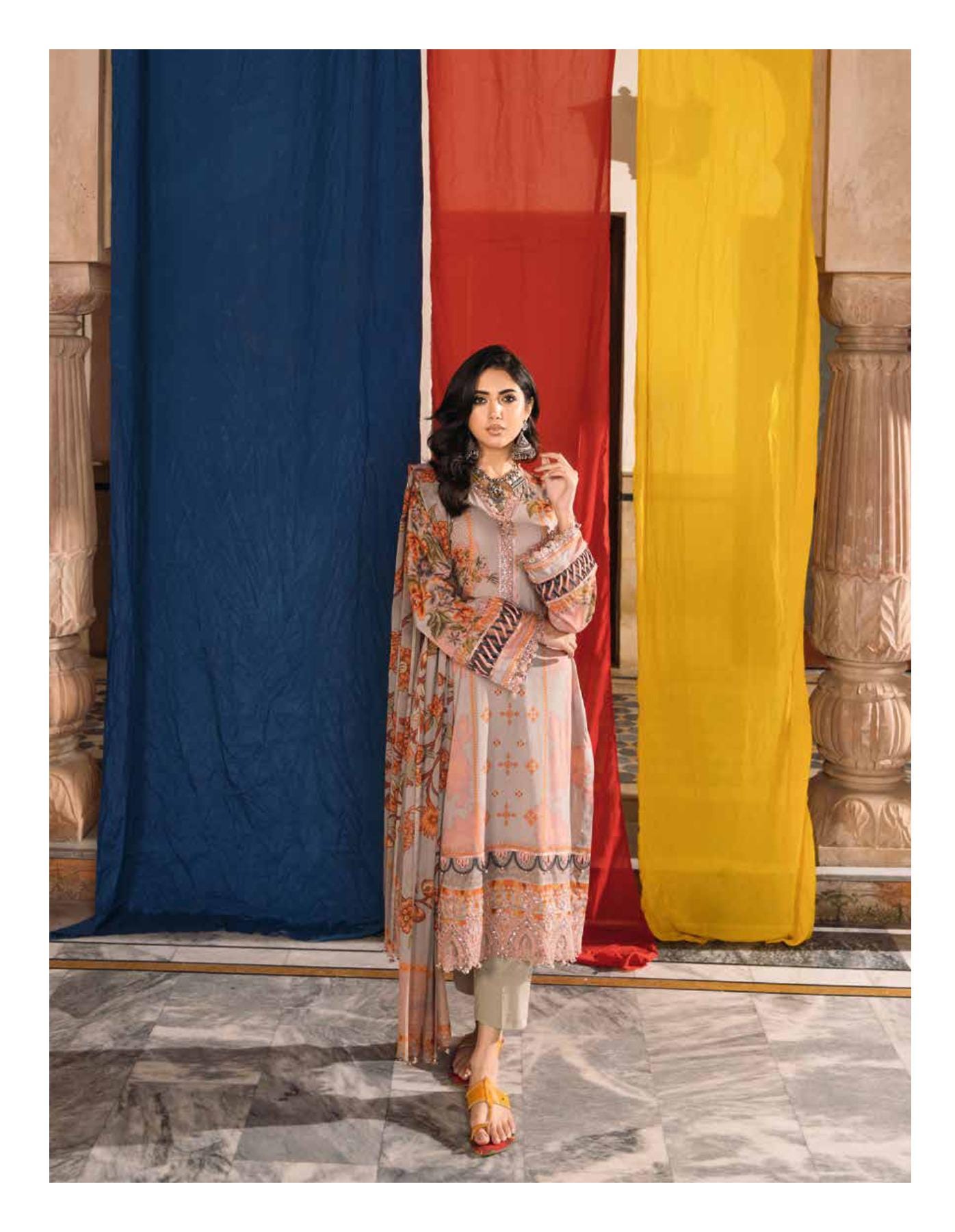 Eid Dress For Womens - Pakistani Embroidered Lawn Ramadan Partywear Festival Suits Printed Chunri Dress