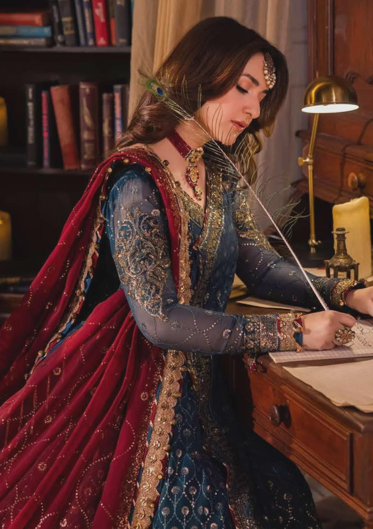 Eid Dress For Womens – Wedding Festival Salwar Kameez Suits Luxury Embroidered Chiffon Pakistani Eid Partywear Suit In Small & Medium Size